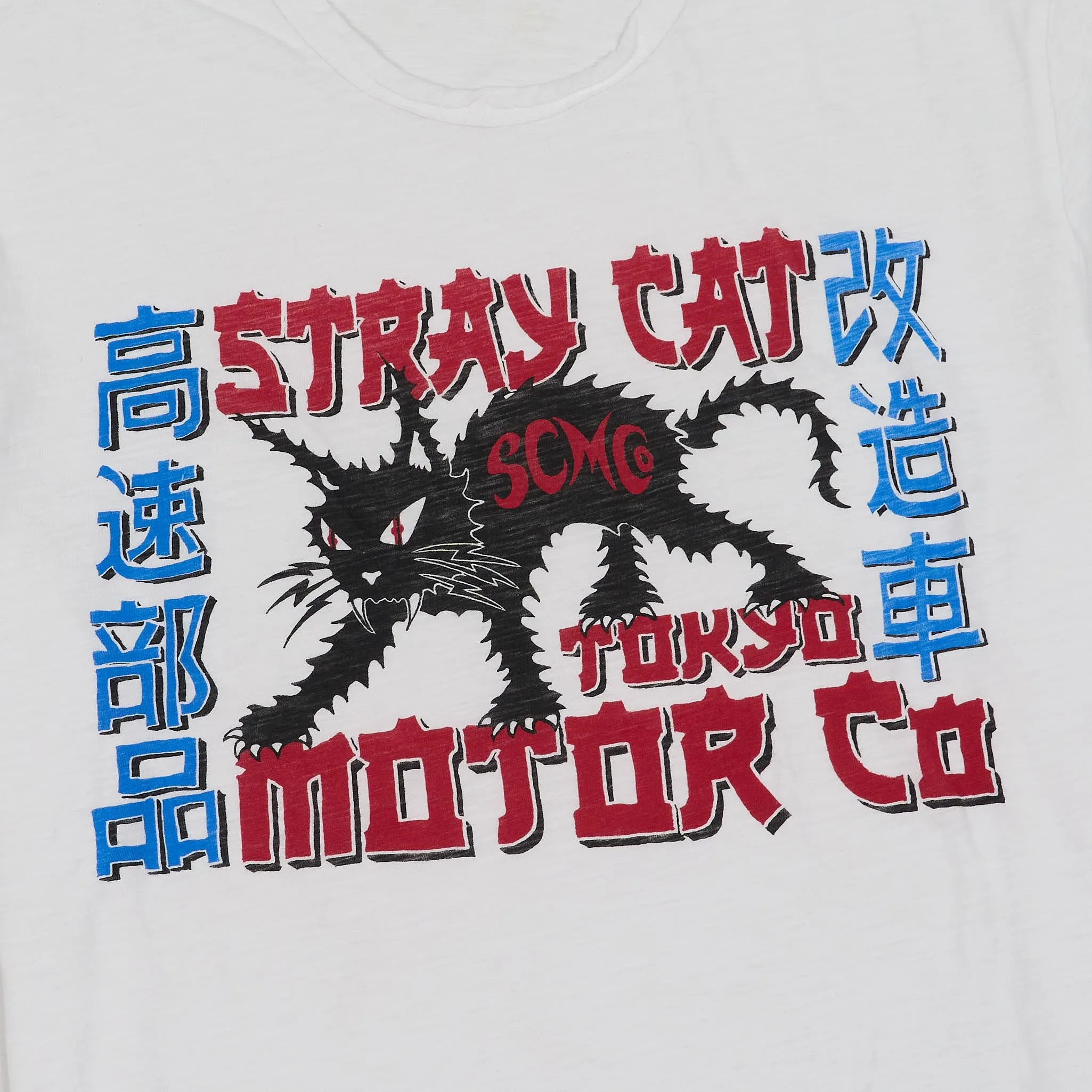 Johnson Motors Inc. Stray Cat Tokyo Motor Crew Neck T-Shirts sold by DeeCee style product image thumbnail 2