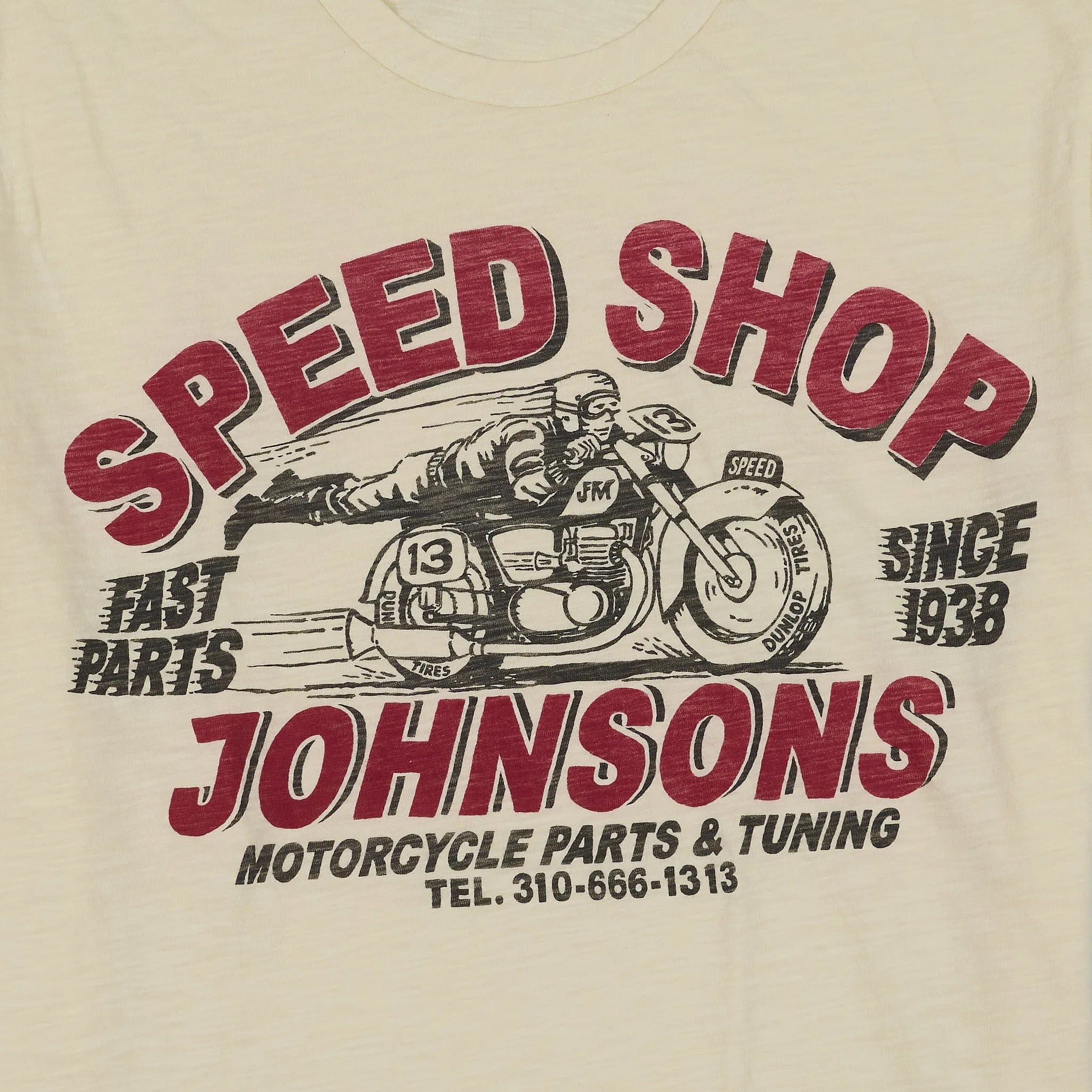 Johnson Motors Inc. Speed Shop Crew Neck Slub Yarn Cotton T-Shirts sold by DeeCee style product image thumbnail 2