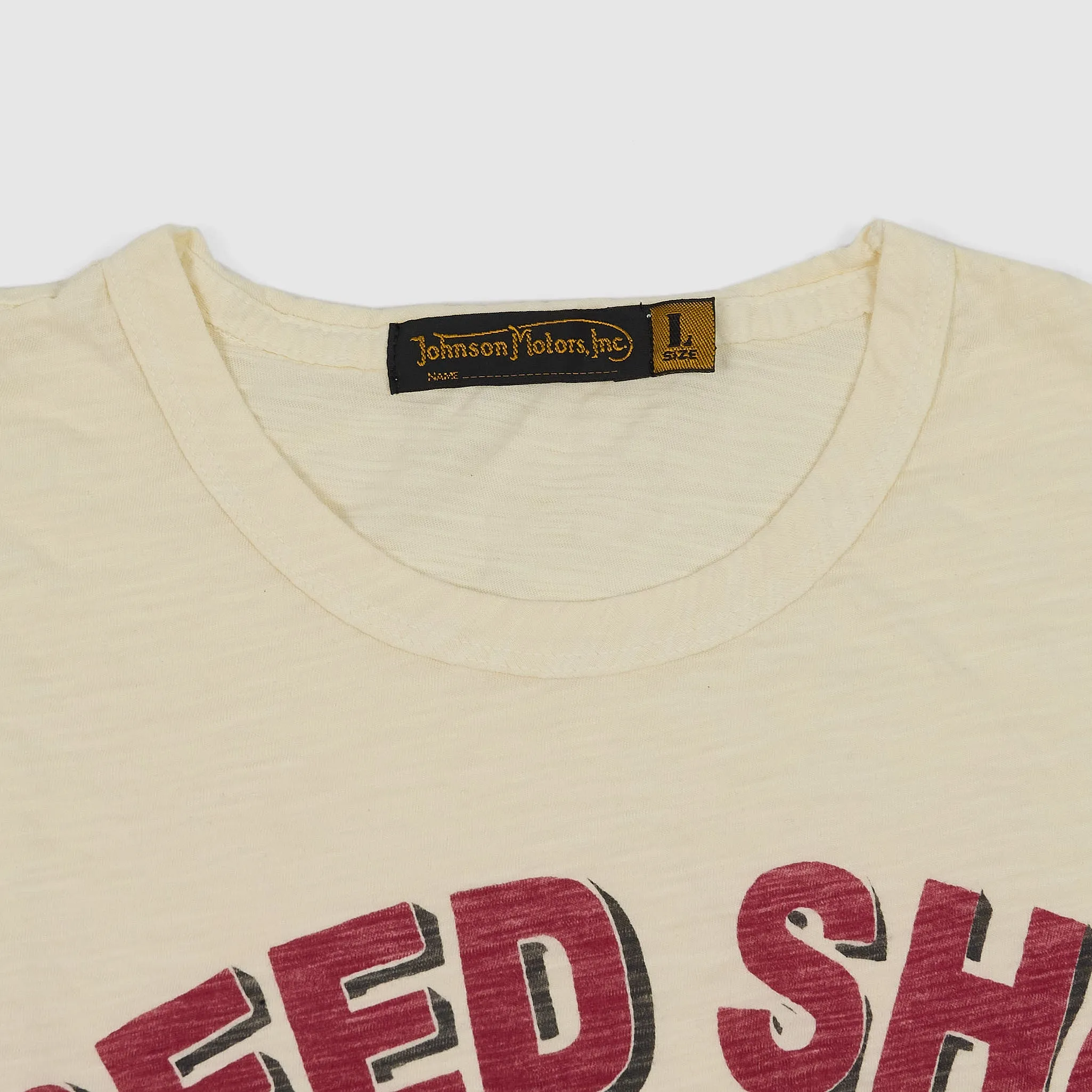 Johnson Motors Inc. Speed Shop Crew Neck Slub Yarn Cotton T-Shirts sold by DeeCee style product image thumbnail 3