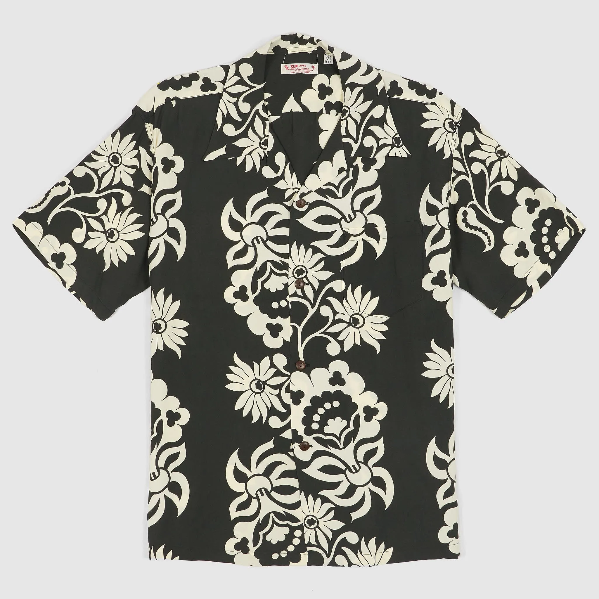 Sun Surf Rayon Sun Flower Hawaiian Shirt sold by DeeCee style