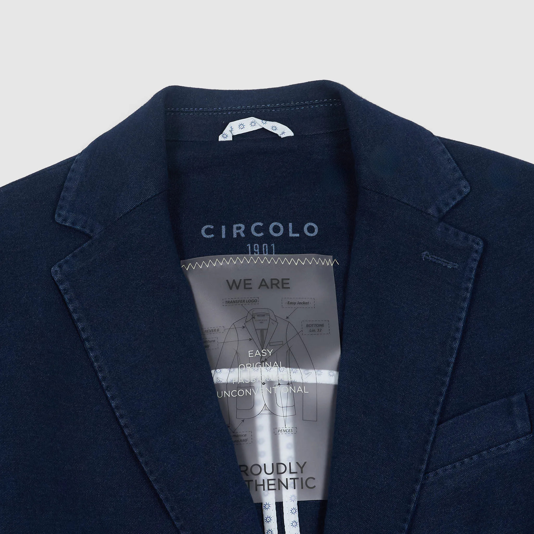 Circolo 1901 Man Indigo Dyed Easy Blazer Jacket sold by DeeCee style product image thumbnail 3