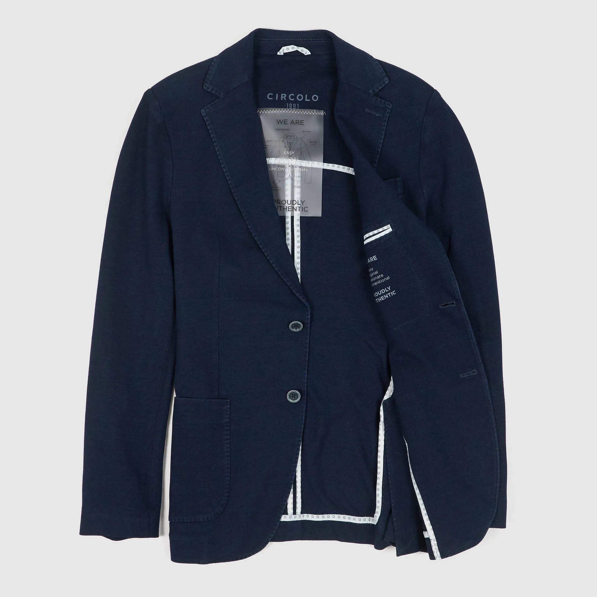 Circolo 1901 Man Indigo Dyed Easy Blazer Jacket sold by DeeCee style product image thumbnail 2