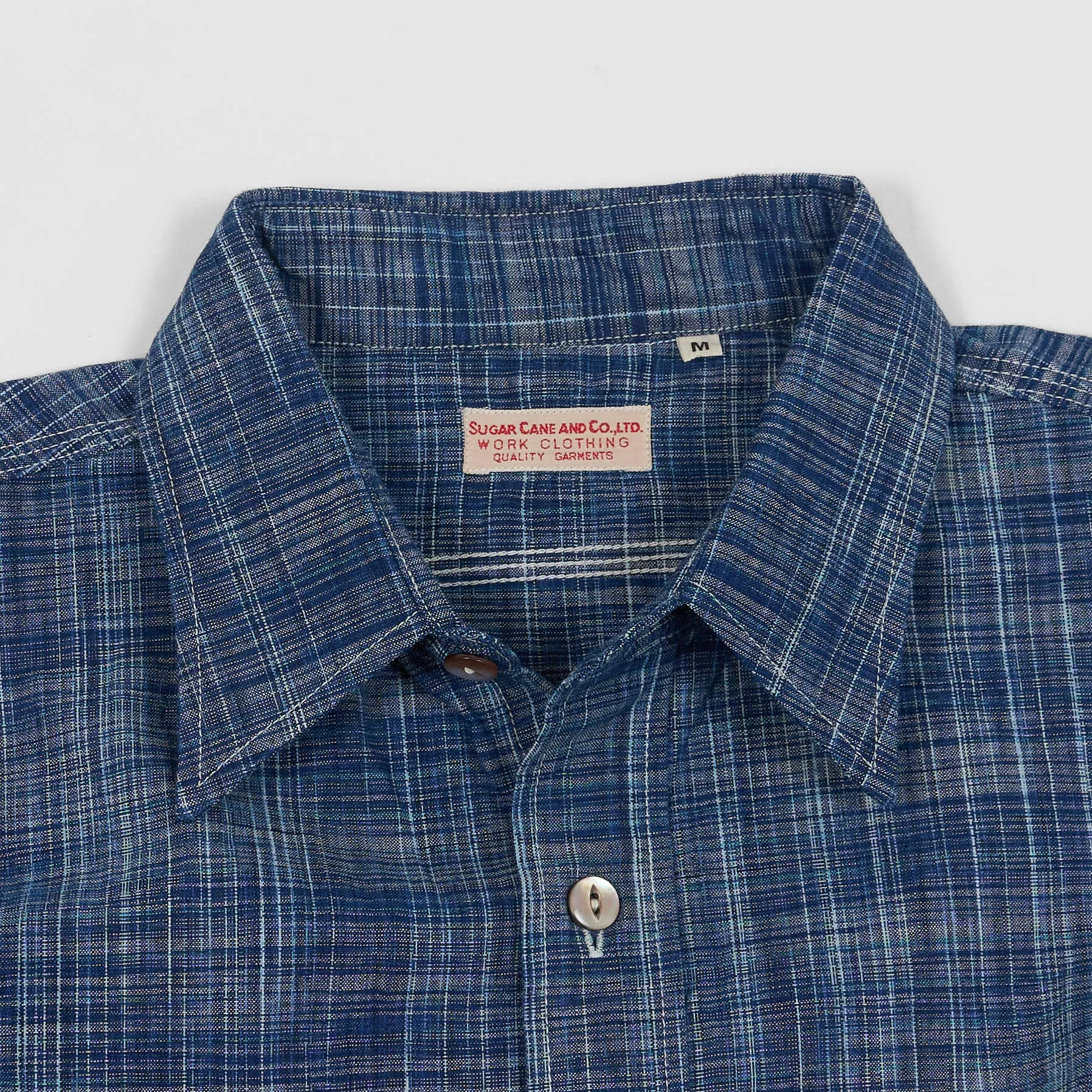 Sugar Cane Structured Indigo Dyed Work Shirt sold by DeeCee style product image thumbnail 3