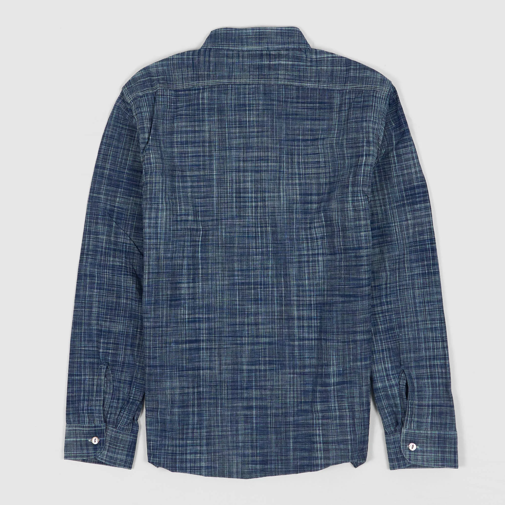 Sugar Cane Structured Indigo Dyed Work Shirt sold by DeeCee style product image thumbnail 2