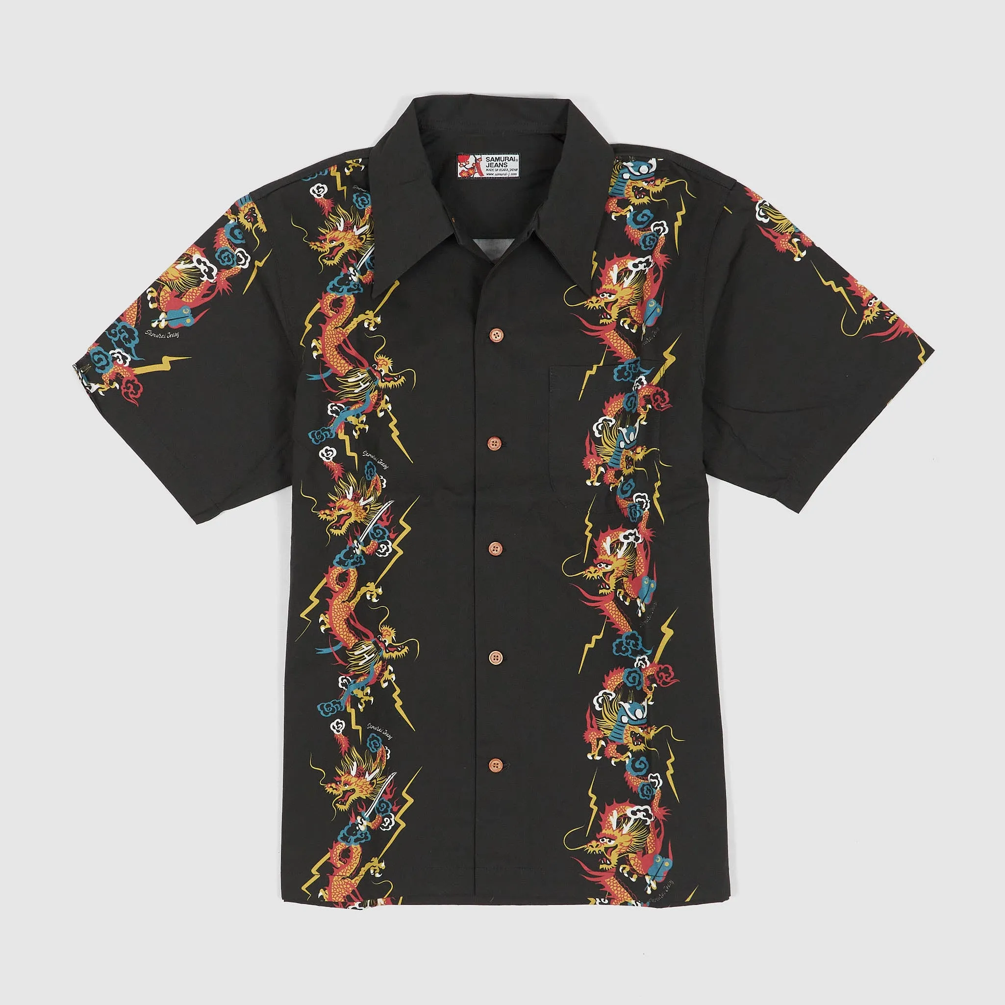 Samurai Jeans Short Sleeve Aloha Hawaiian Shirt sold by DeeCee style