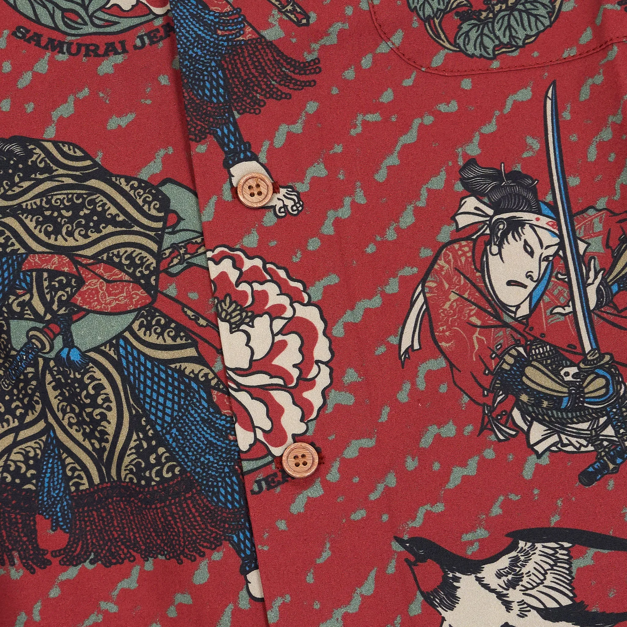 Samurai Jeans Short Sleeve Aloha Hawaiian Shirt sold by DeeCee style product image thumbnail 4