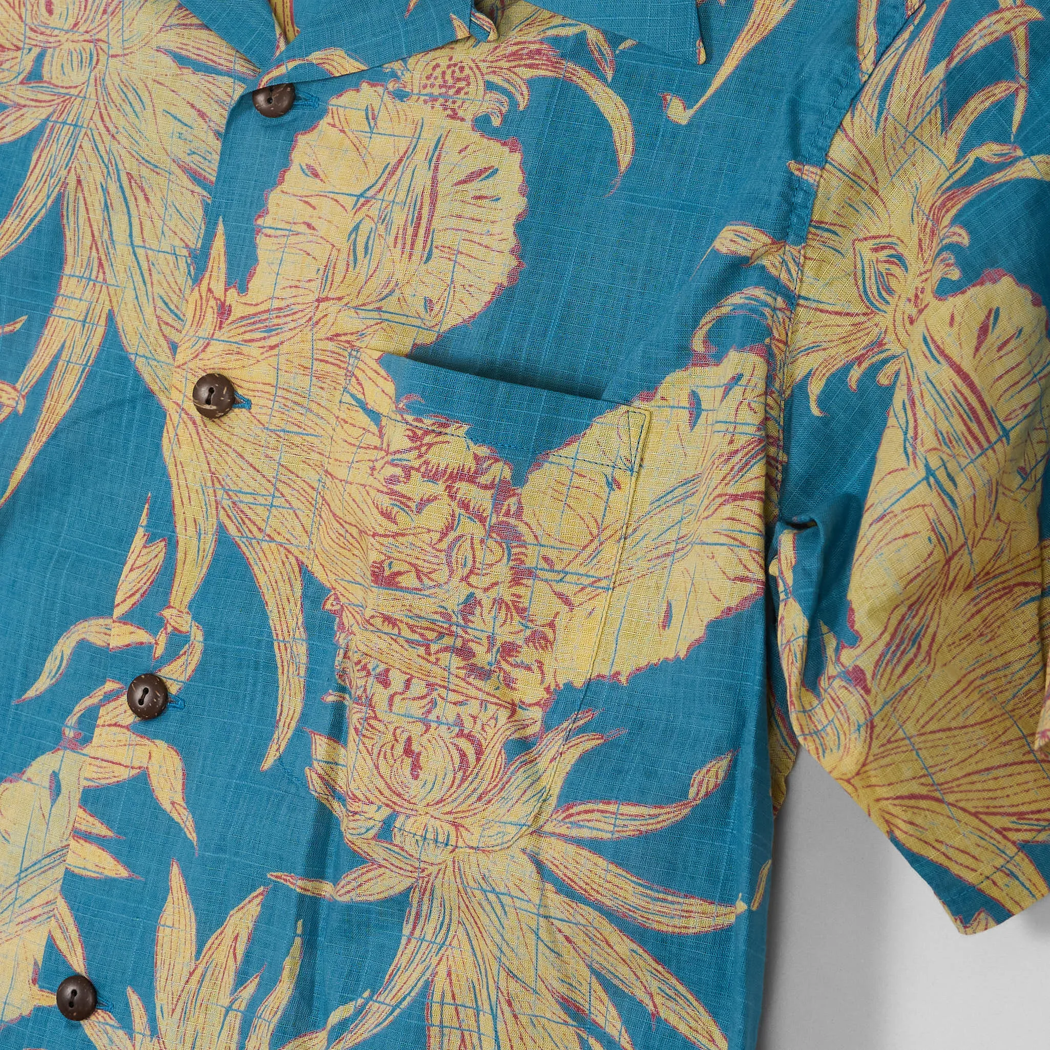 Sun Surf Pineapple Cotton/ Linen Hawaiian Shirt sold by DeeCee style product image thumbnail 5