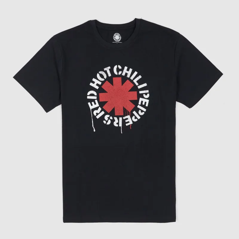 Red Hot Chili Peppers Stencil Crew Neck Rock T-Shirt sold by DeeCee style