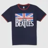 The Beatels Union Jack Ringer Crew Neck T-Shirt sold by DeeCee style