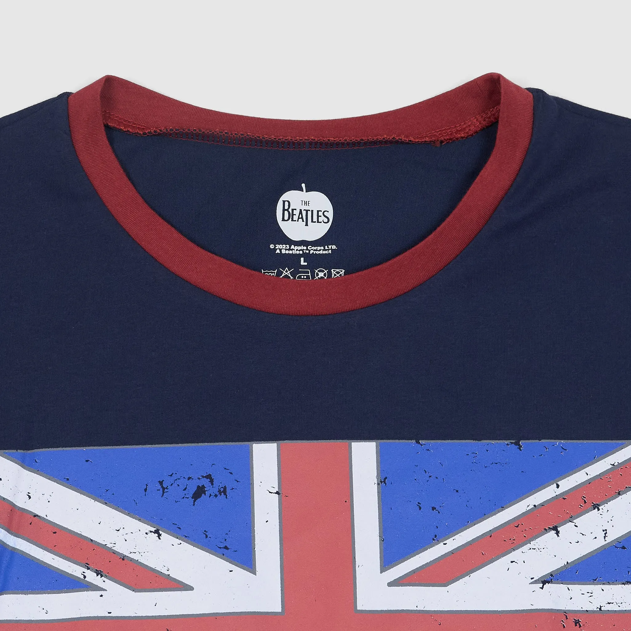 The Beatels Union Jack Ringer Crew Neck T-Shirt sold by DeeCee style product image thumbnail 2