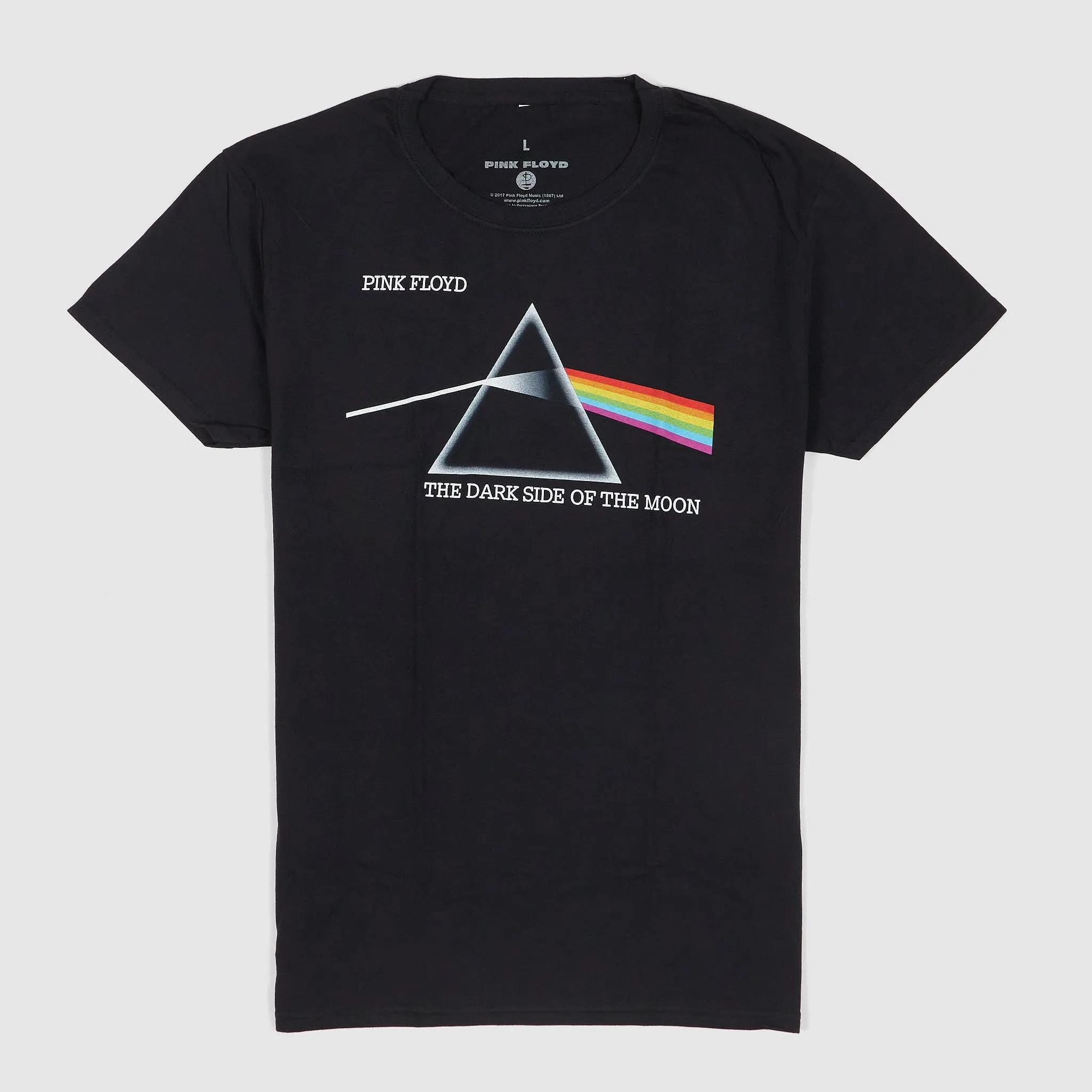 Pink Floyd Tee Dark Side Moon Crew Neck Rock T-Shirt sold by DeeCee style