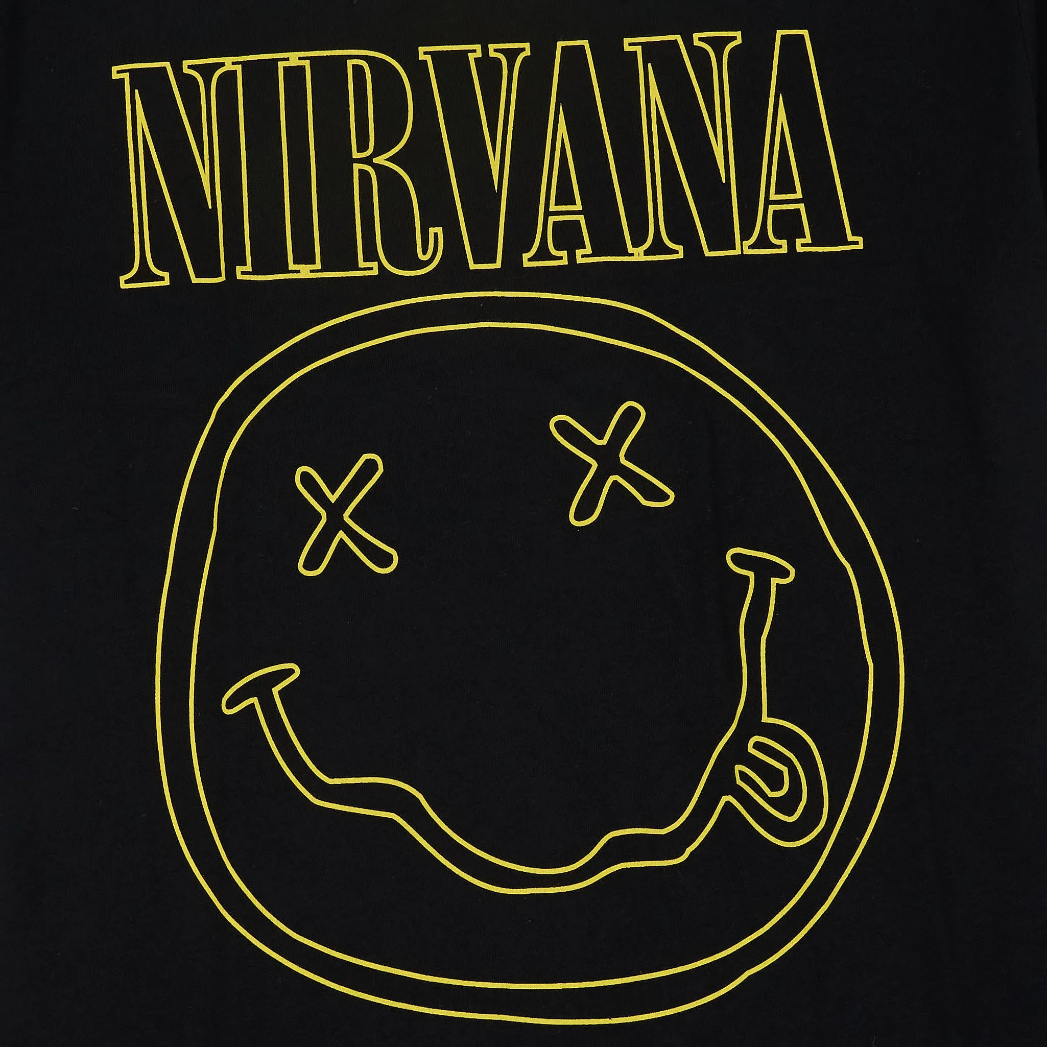 Nirvana Tee Outline Happy Face Crew Neck Rock T-Shirt sold by DeeCee style product image thumbnail 2