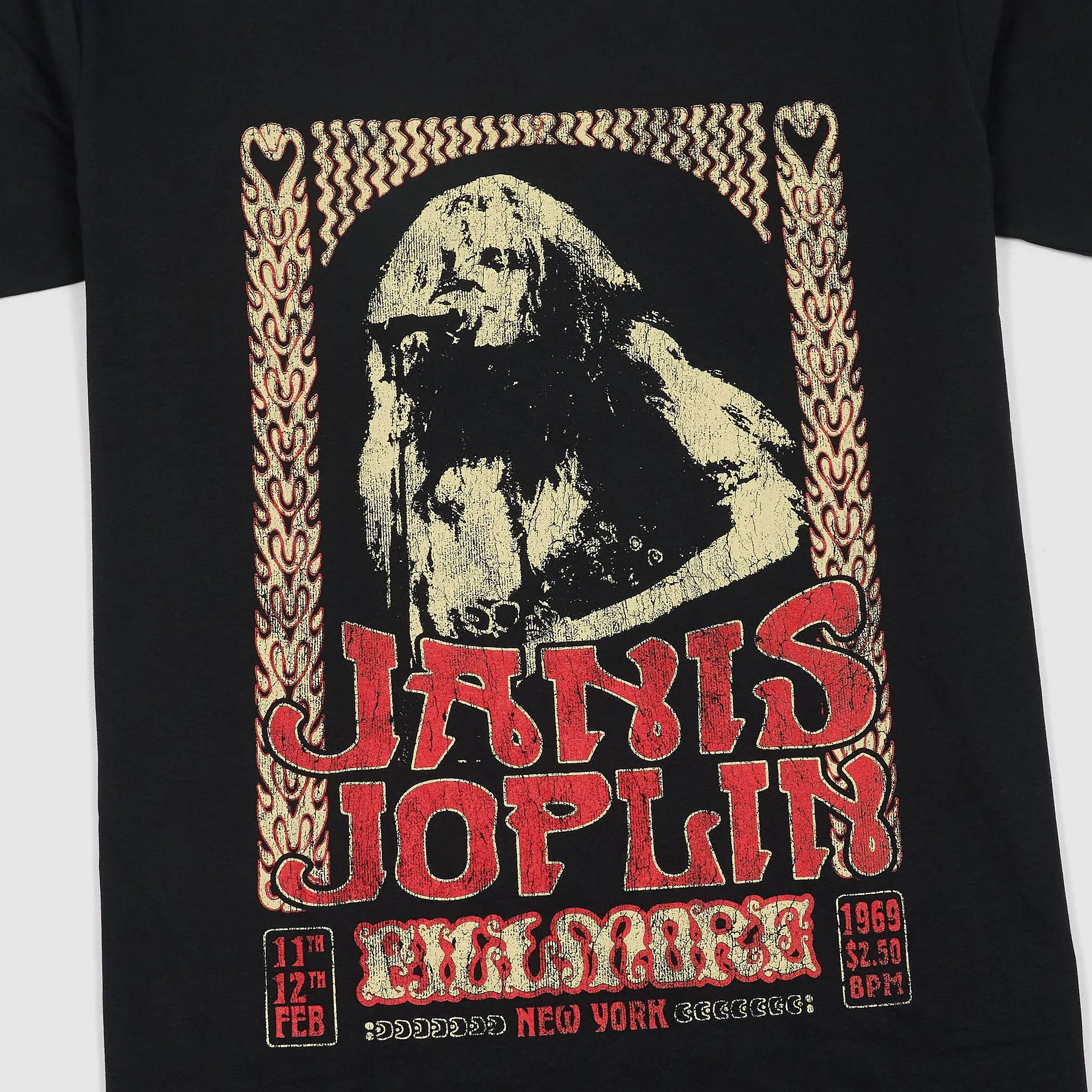 Janis Joplin 'Vintage Poster' Crew Neck Rock T-Shirt sold by DeeCee style product image thumbnail 2