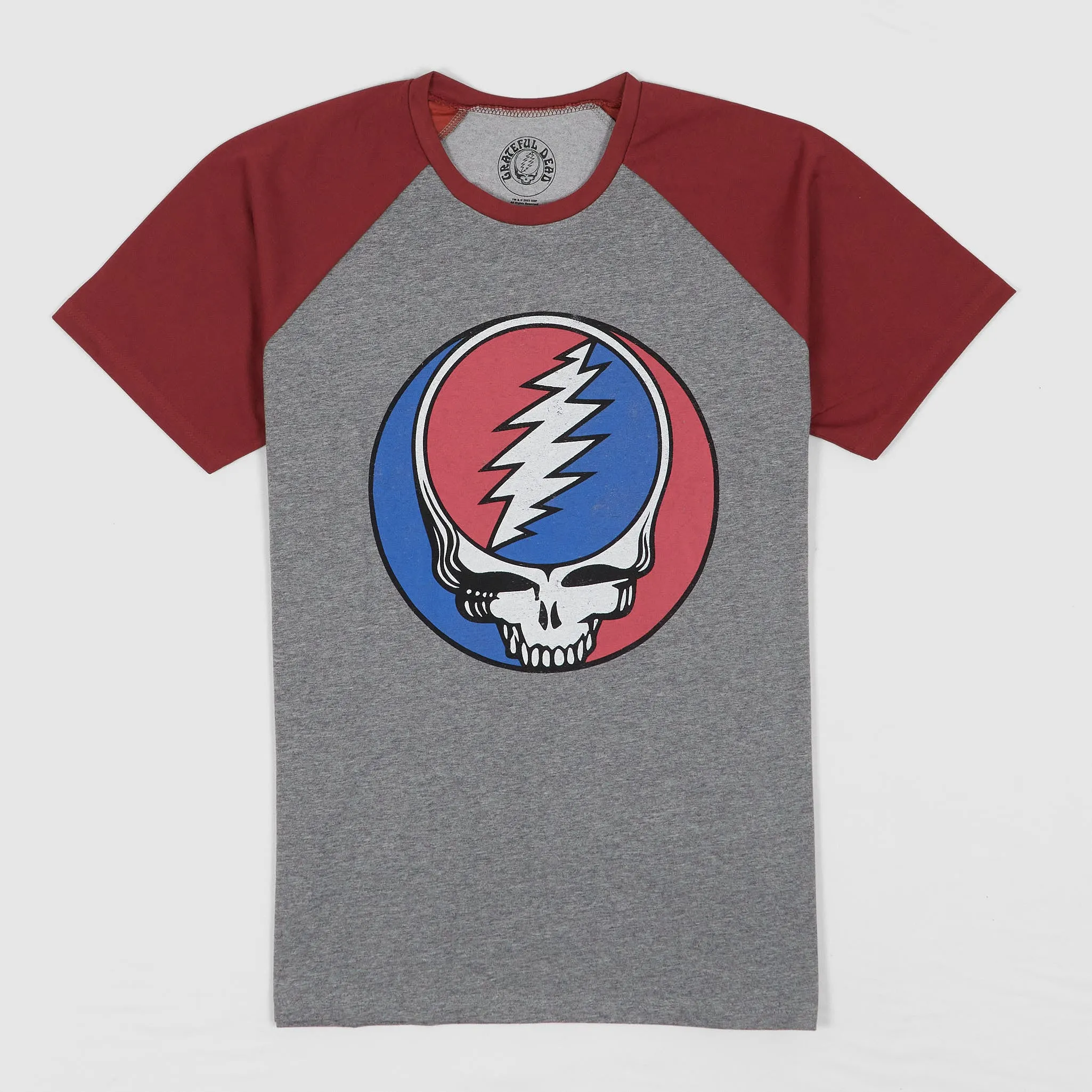 Grateful Dead 'Steal Your Face' Baseball Style Crew Neck Rock T-Shirt sold by DeeCee style