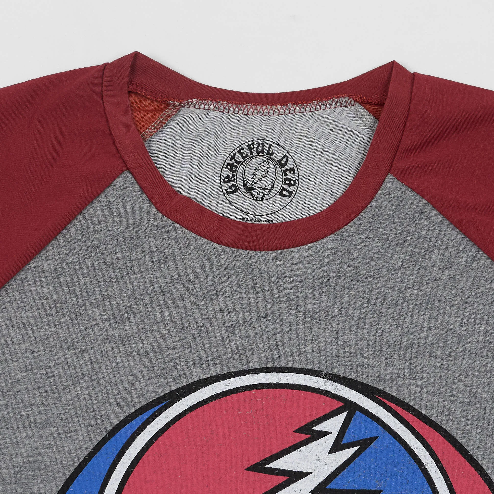Grateful Dead 'Steal Your Face' Baseball Style Crew Neck Rock T-Shirt sold by DeeCee style product image thumbnail 3