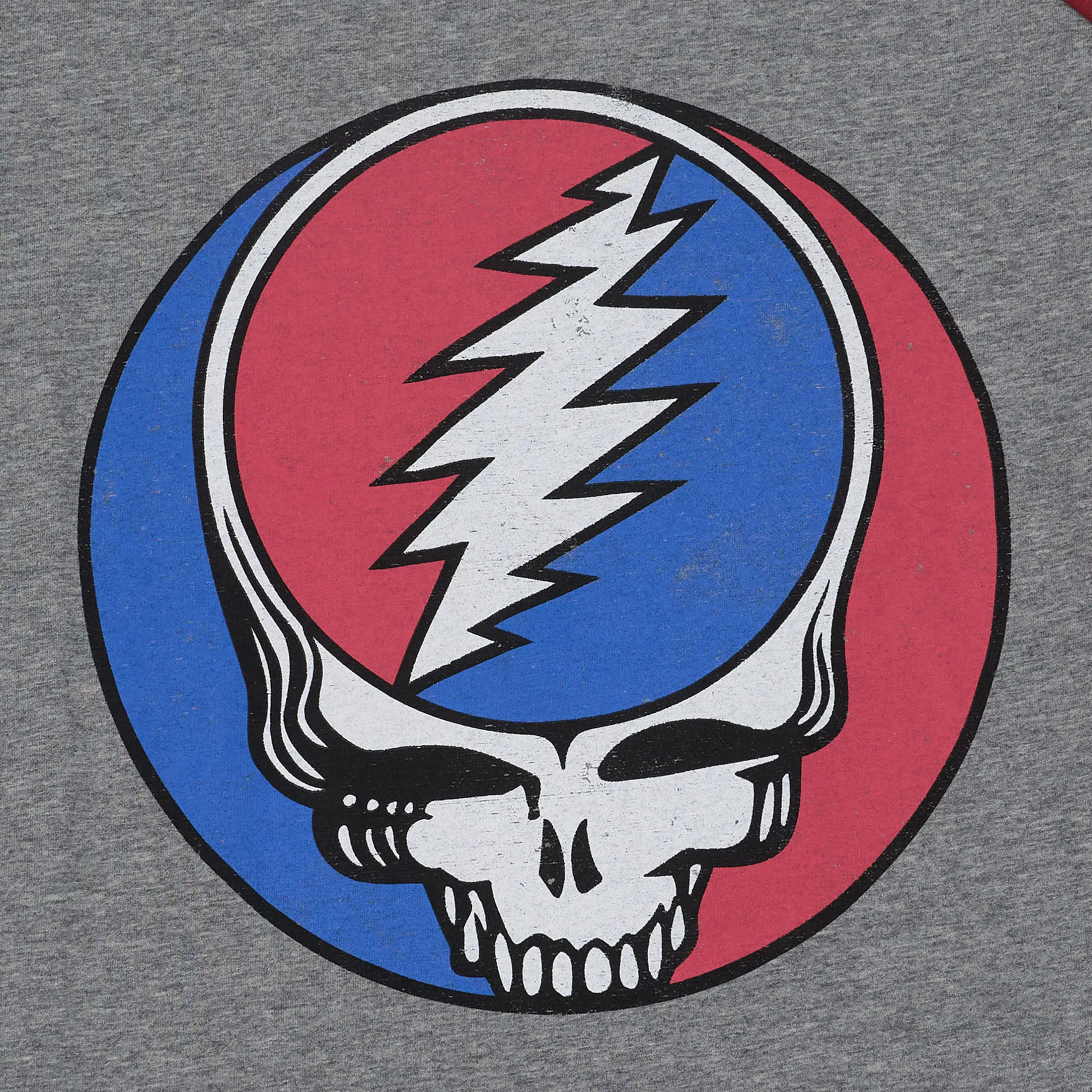 Grateful Dead 'Steal Your Face' Baseball Style Crew Neck Rock T-Shirt sold by DeeCee style product image thumbnail 2
