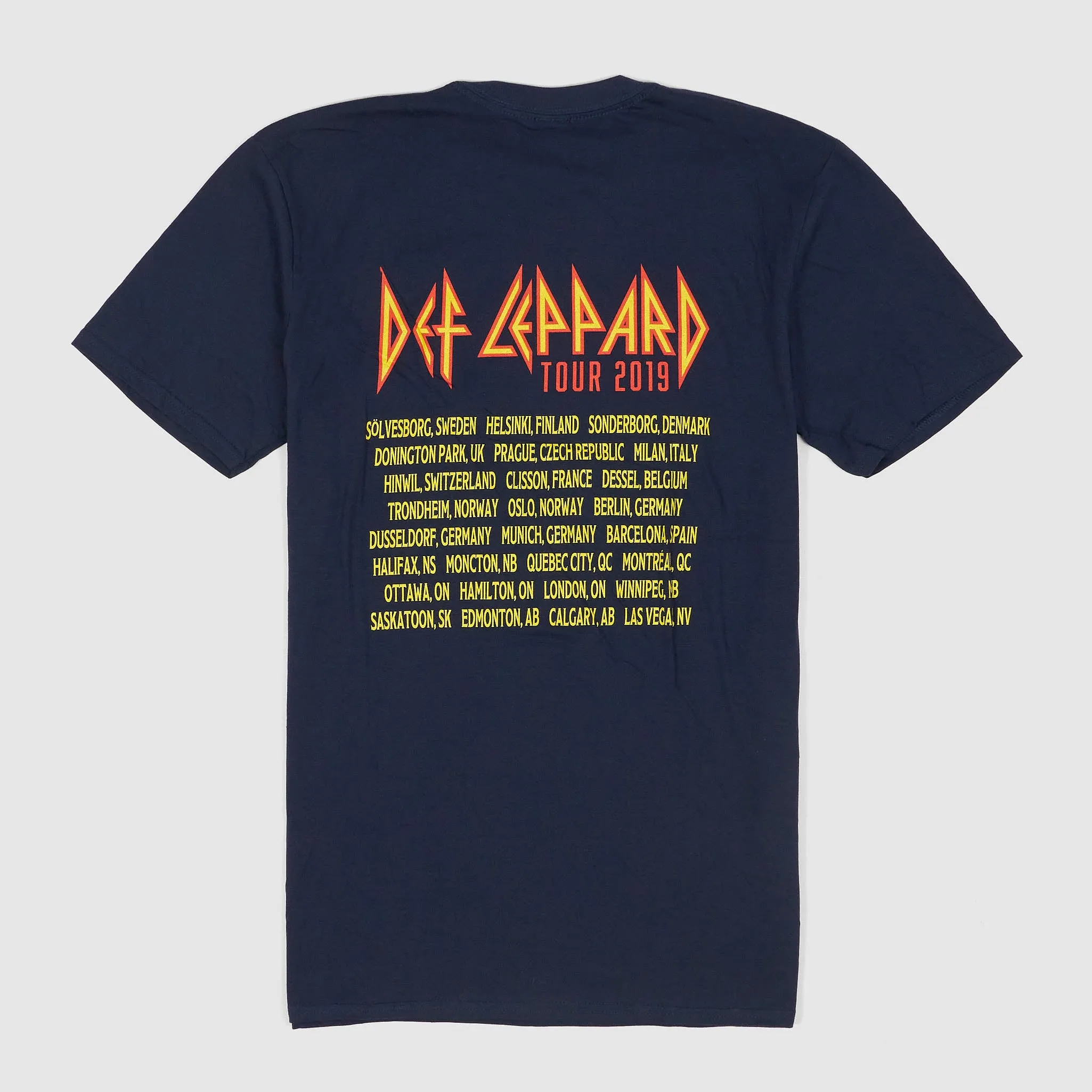 Def Leppard 2019 Tour Crew Neck Rock T-Shirt sold by DeeCee style product image thumbnail 2