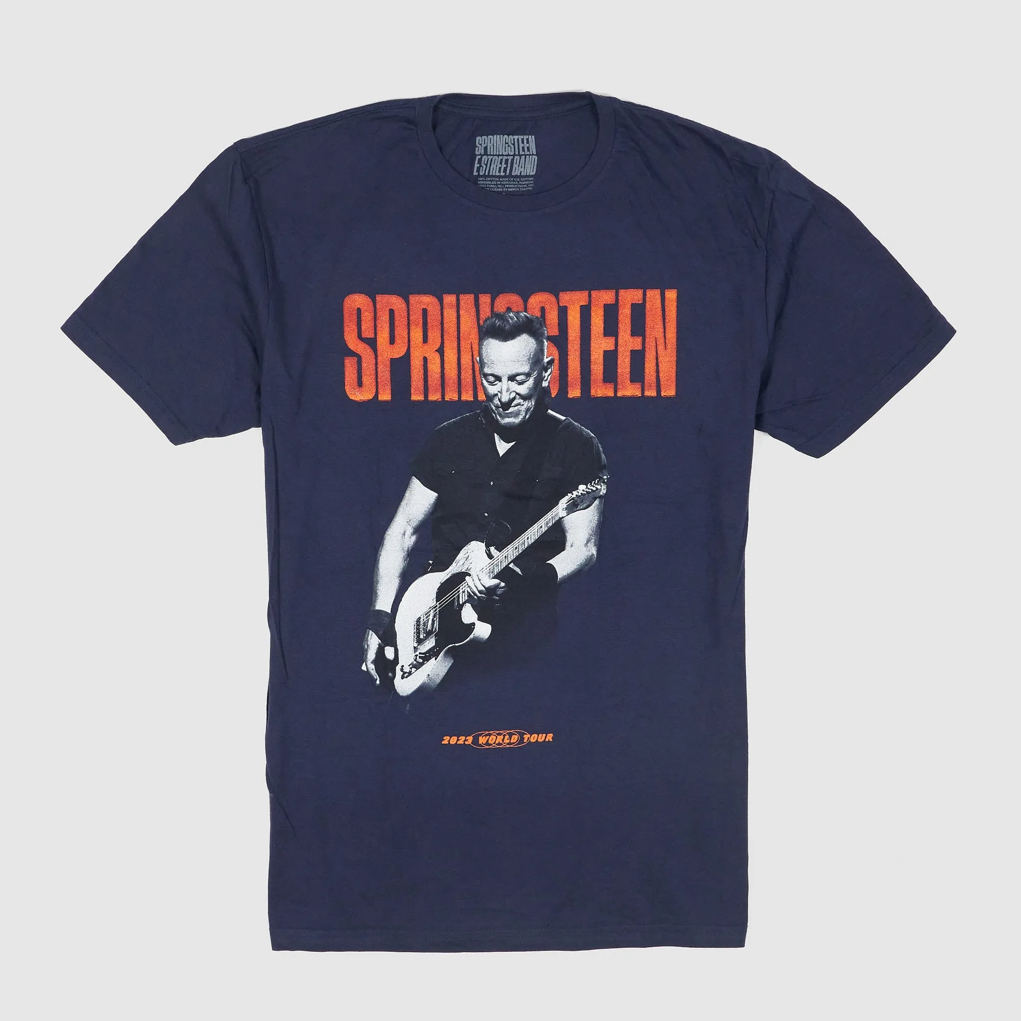 Bruce Springsten 23 Tour Guitar Crew Neck Rock T-Shirt sold by DeeCee style