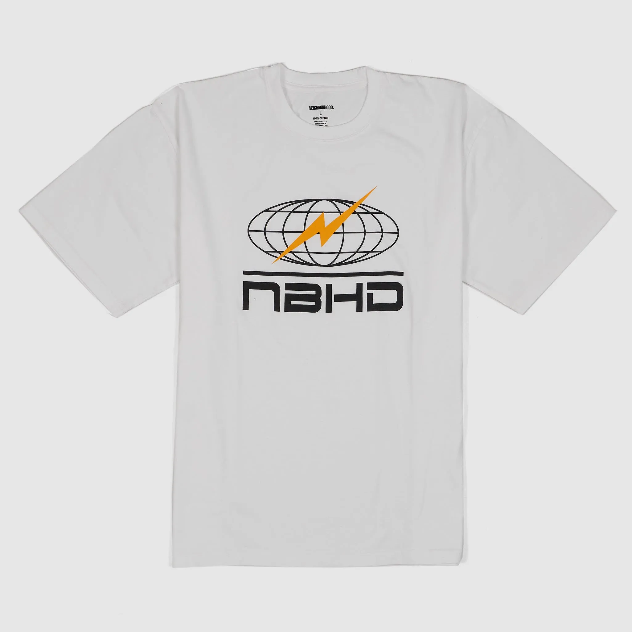 Neighborhood Short Sleeve Global Flash Medium Weight Cotton Crew Neck T-Shirt sold by DeeCee style