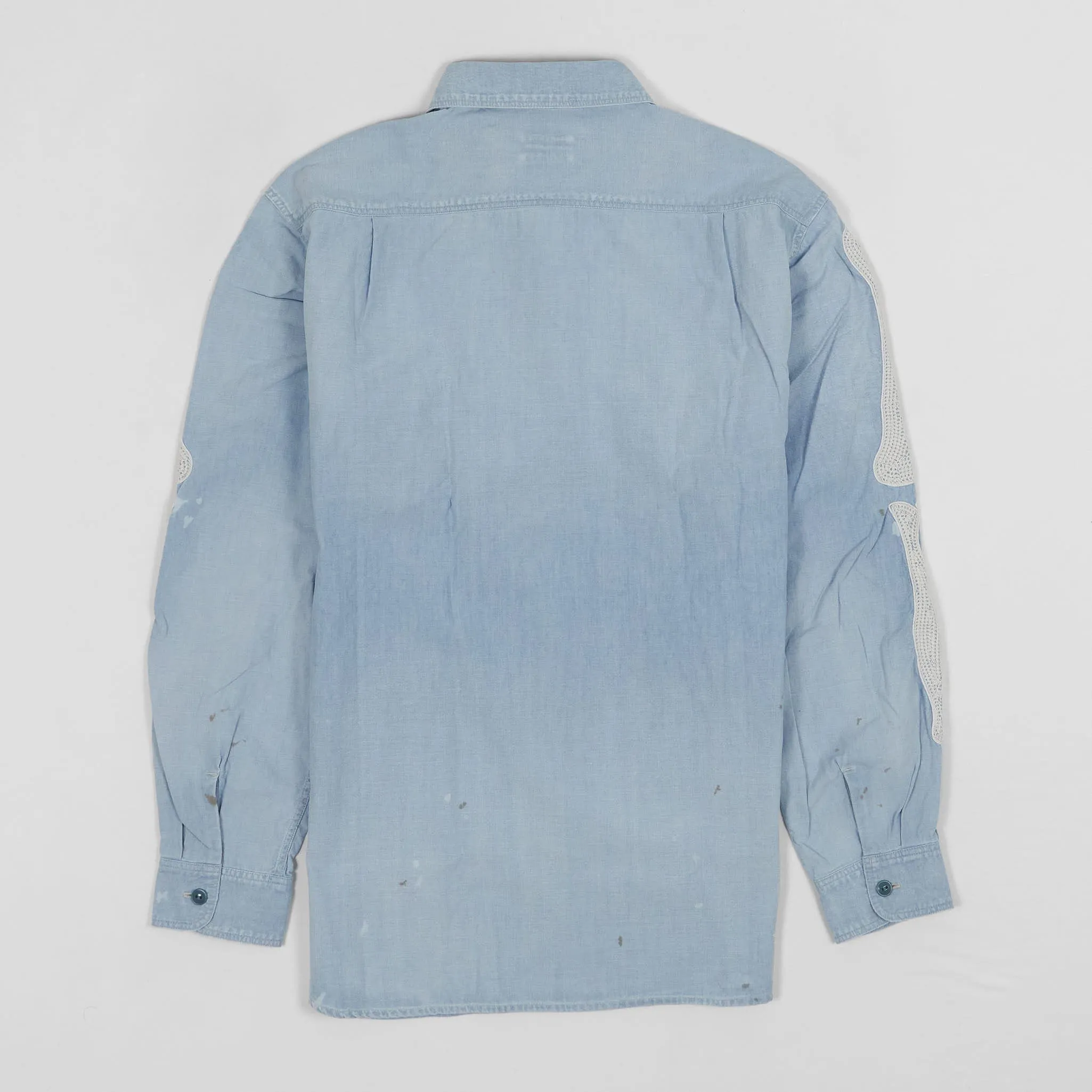 Kapital Long Sleeve Chambray Embroidered Bones Shirt sold by DeeCee style product image thumbnail 2