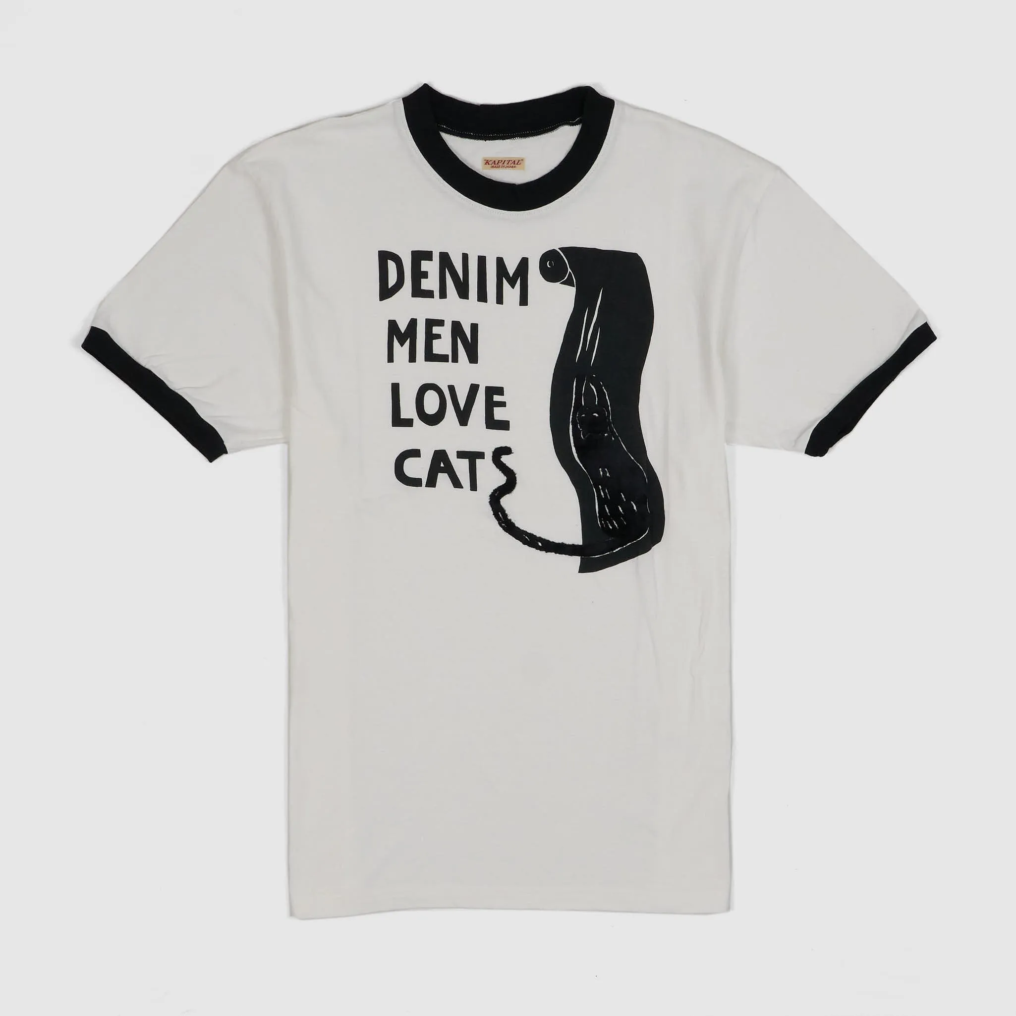 Kapital Short Sleeve Crew Neck Cats T- Shirt sold by DeeCee style