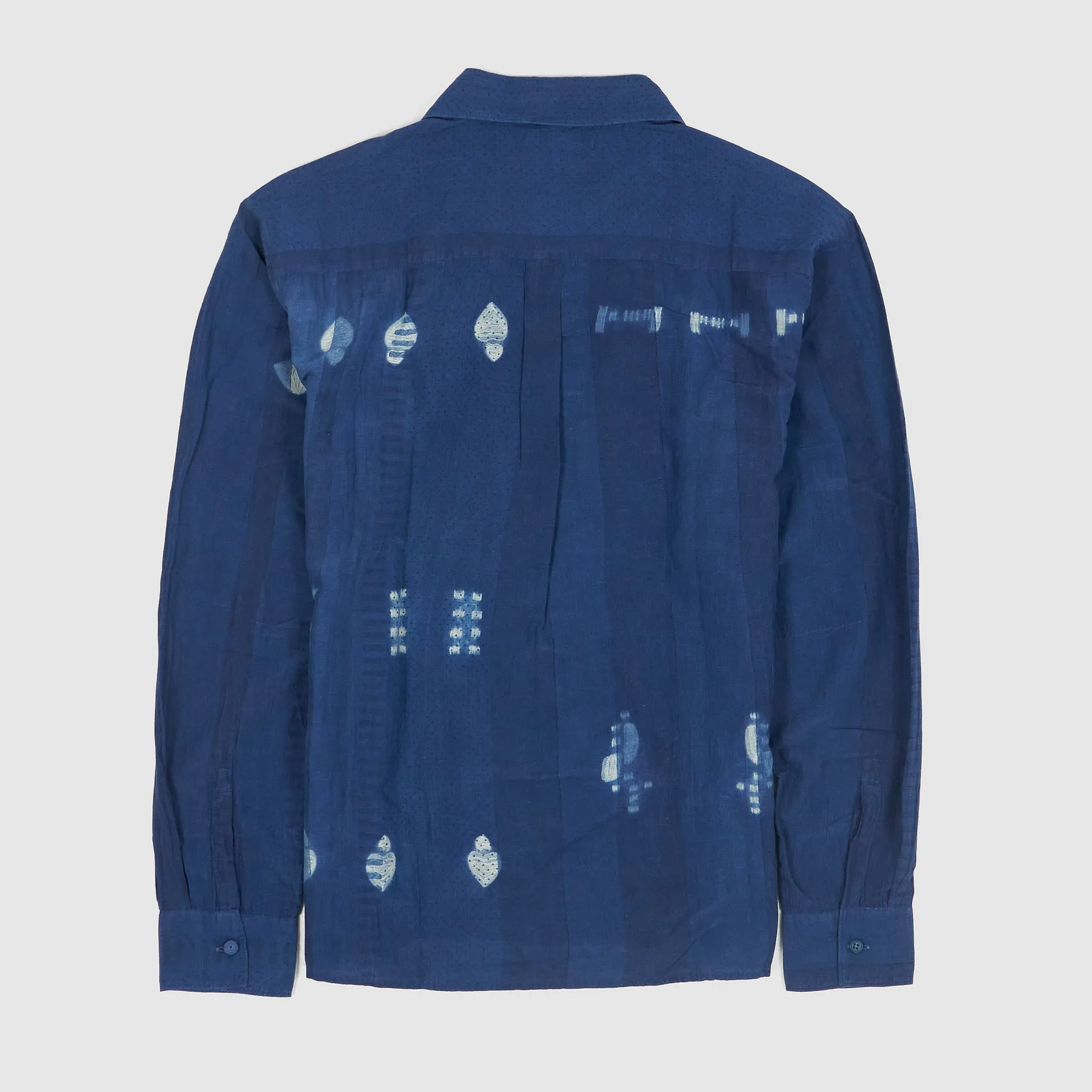 11.11 / eleven eleven Indigo Woven Batik Printed Shirt sold by DeeCee style product image thumbnail 2