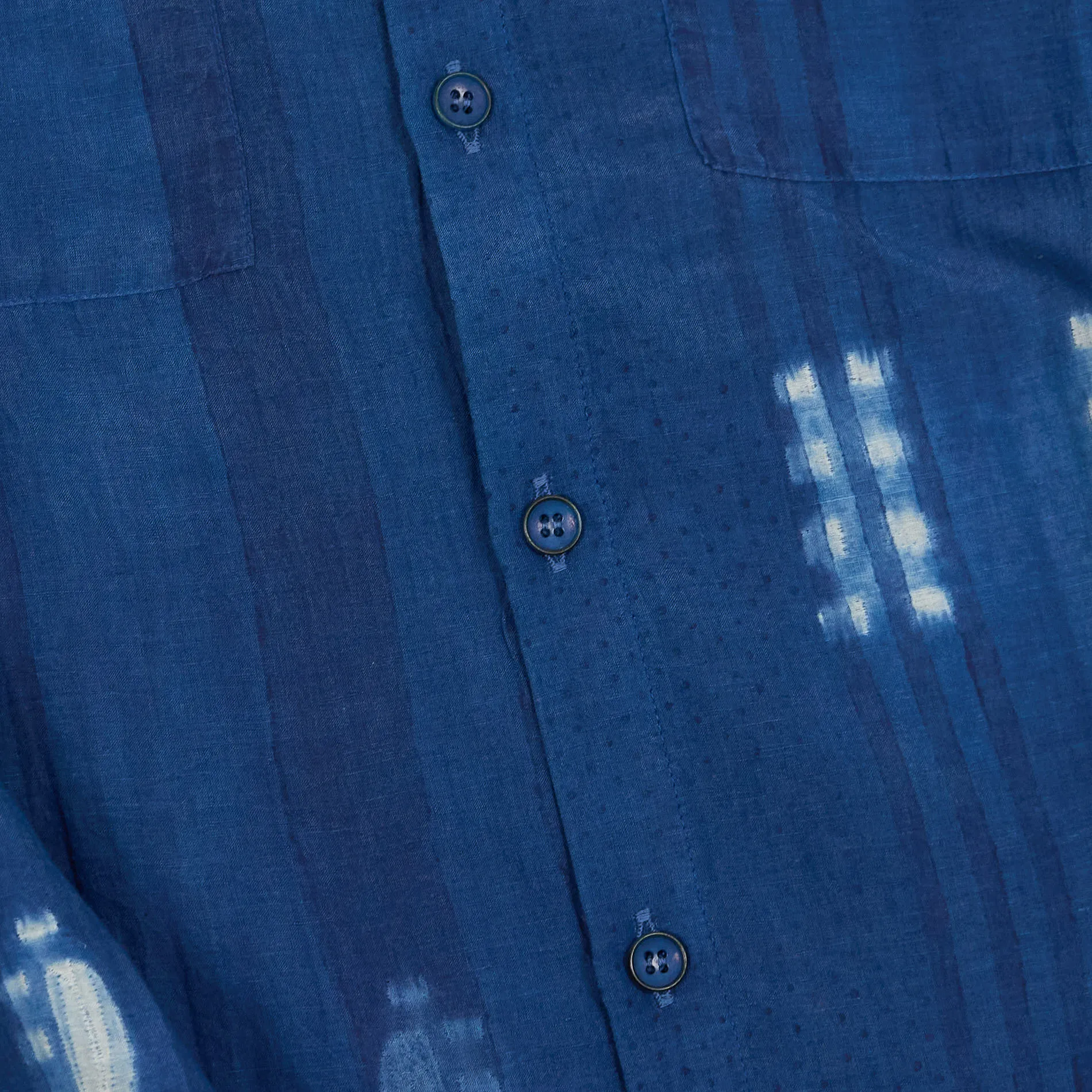 11.11 / eleven eleven Indigo Woven Batik Printed Shirt sold by DeeCee style product image thumbnail 4