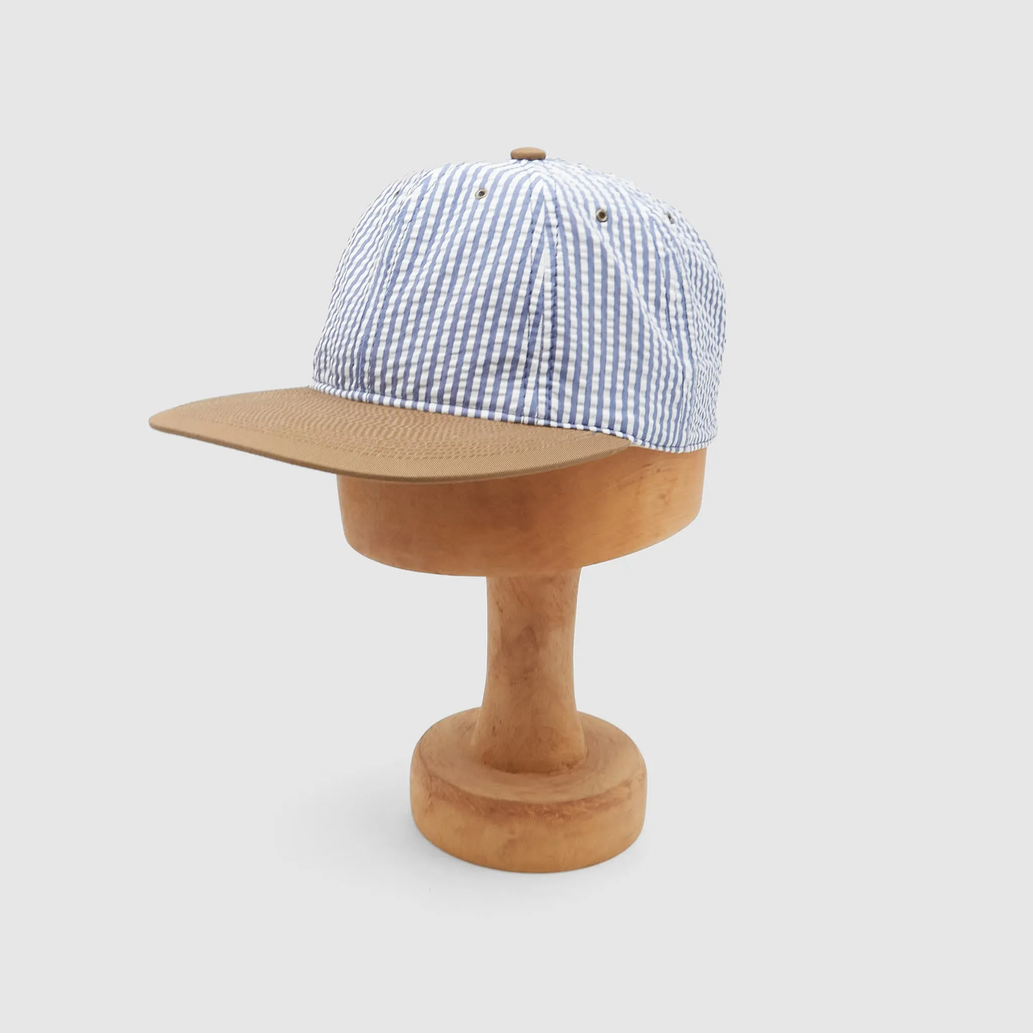 Poten Seersucker Baseball Cap sold by DeeCee style