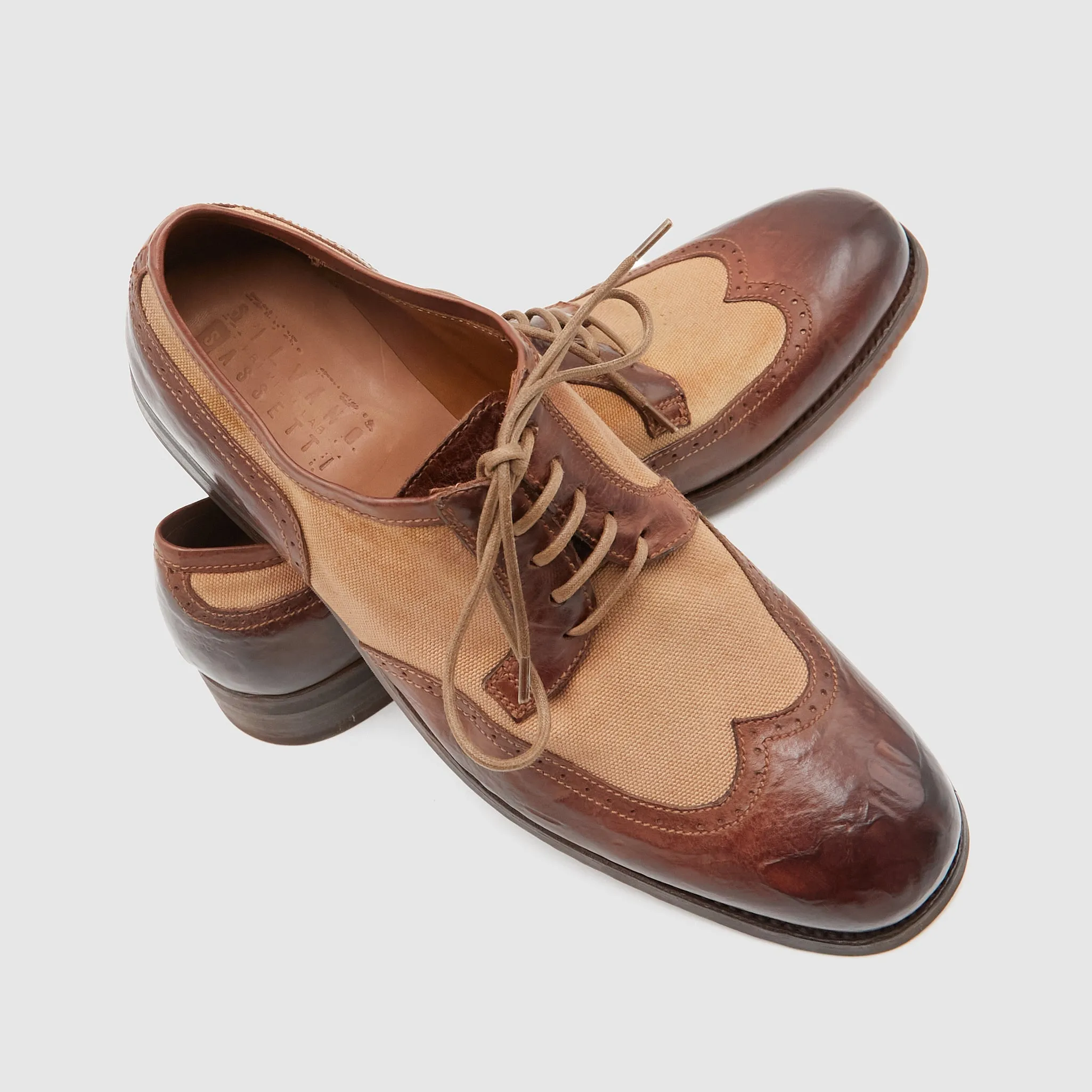 Silvano Sassetti Canvas Leather Mix Shoes sold by DeeCee style product image thumbnail 4