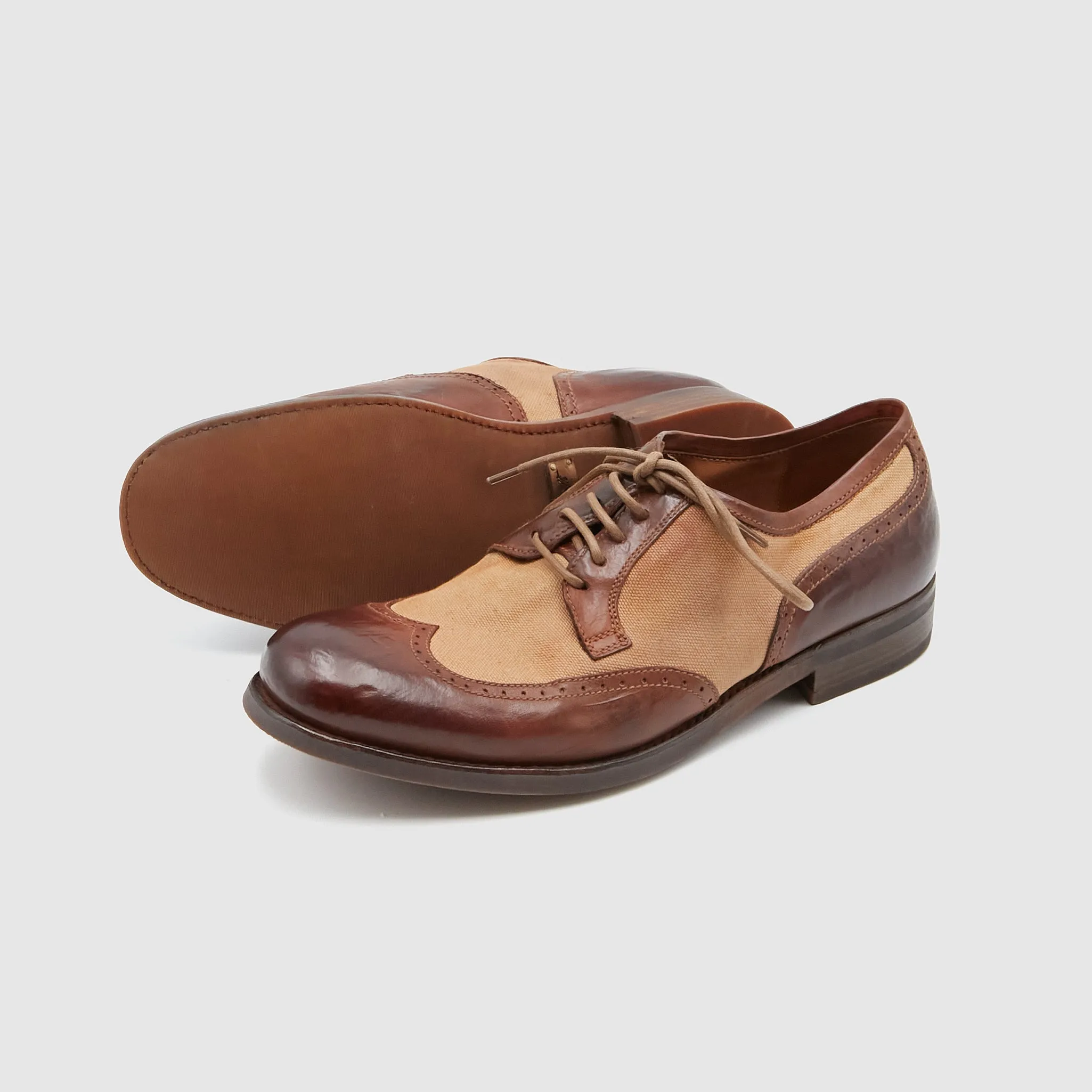 Silvano Sassetti Canvas Leather Mix Shoes sold by DeeCee style product image thumbnail 2
