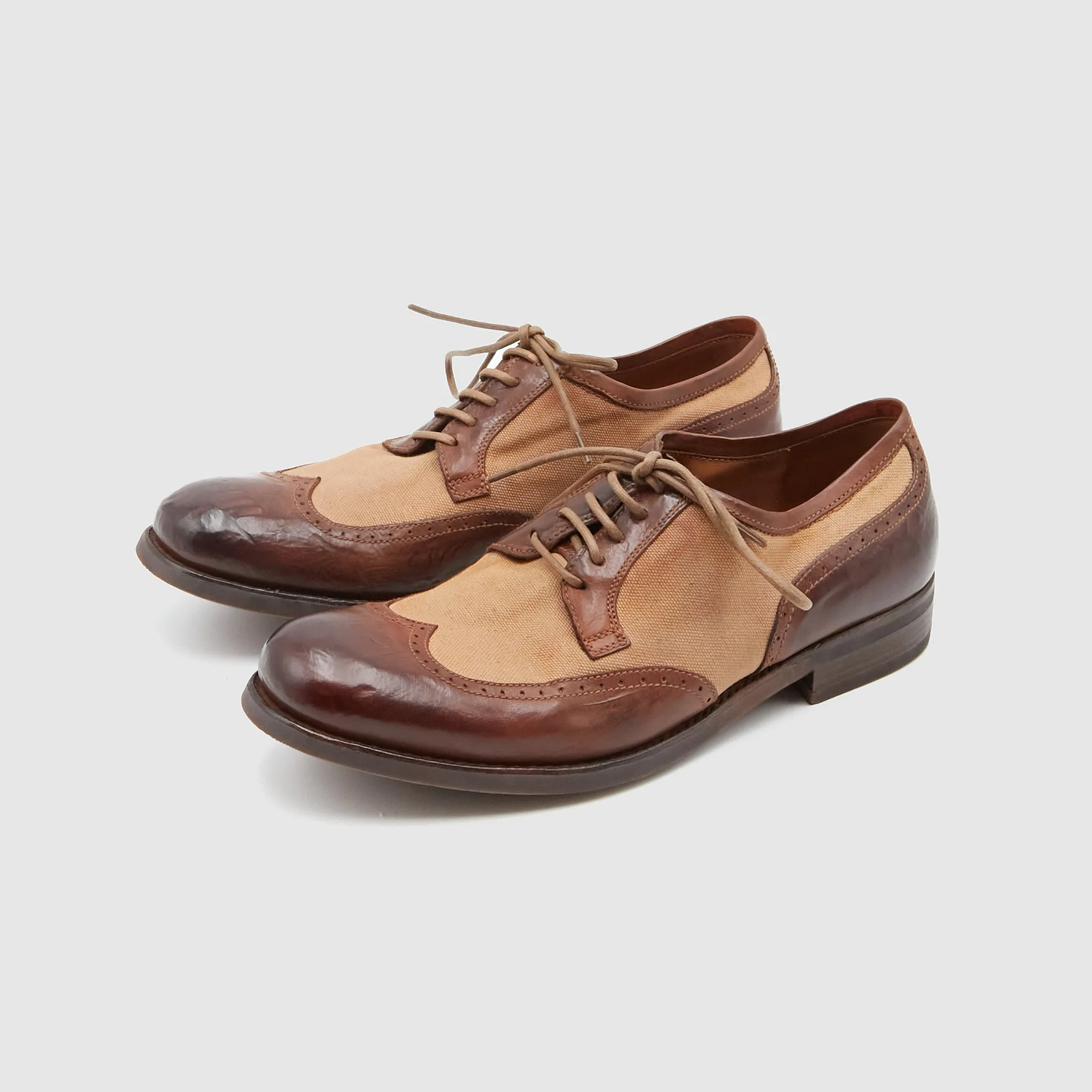 Silvano Sassetti Canvas Leather Mix Shoes sold by DeeCee style