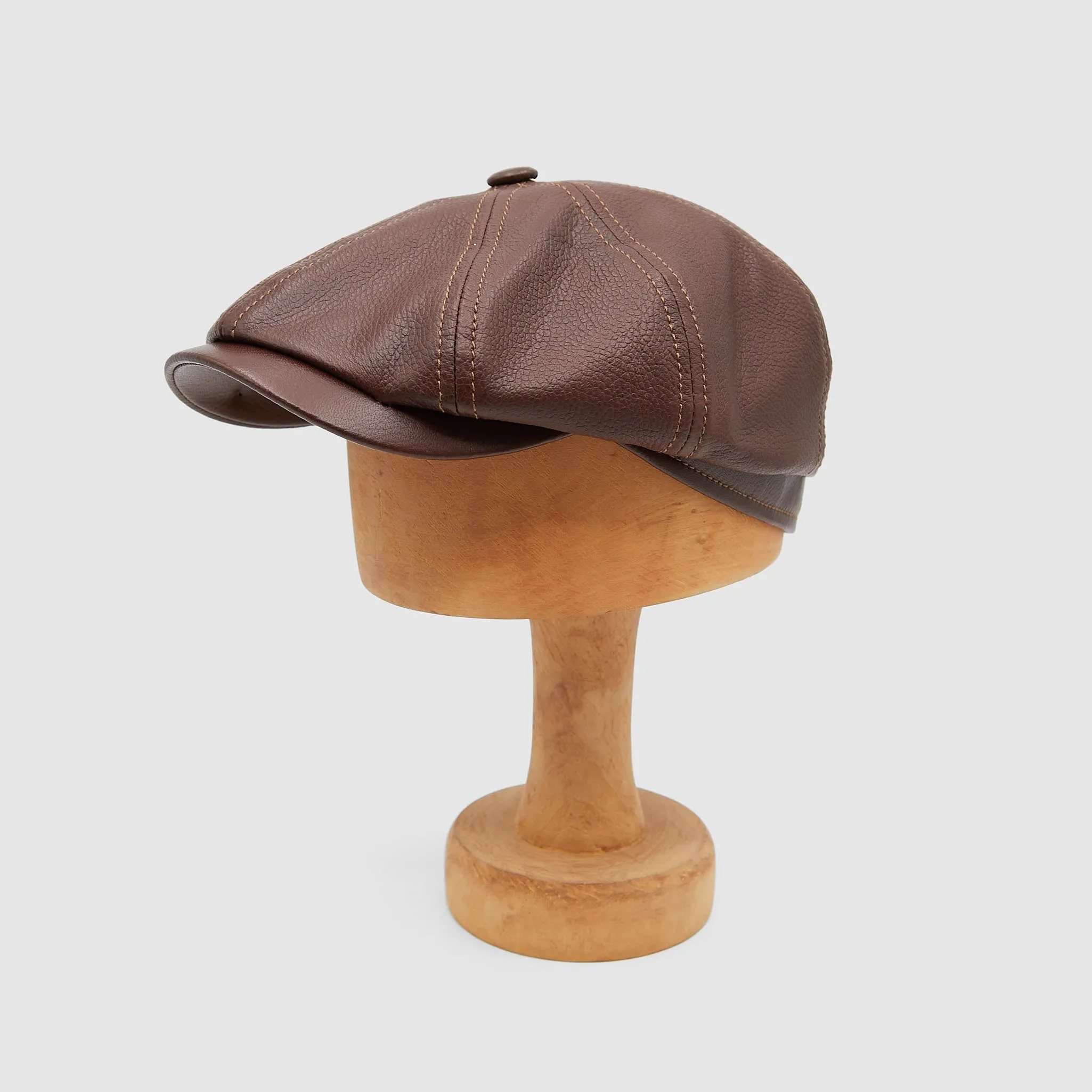 Stetson Nappa Leather News Boy Cap sold by DeeCee style