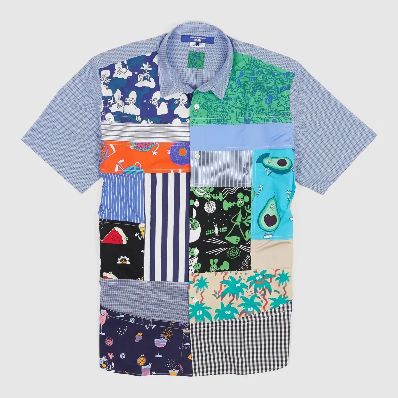 Junya Watanabe Man Short Sleeve Patchwork Shirts sold by DeeCee style