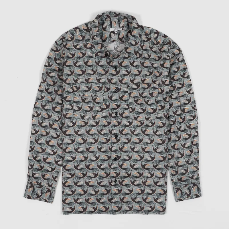 Engineered Garment Long Sleeve Classic Bird Print Shirt sold by DeeCee style