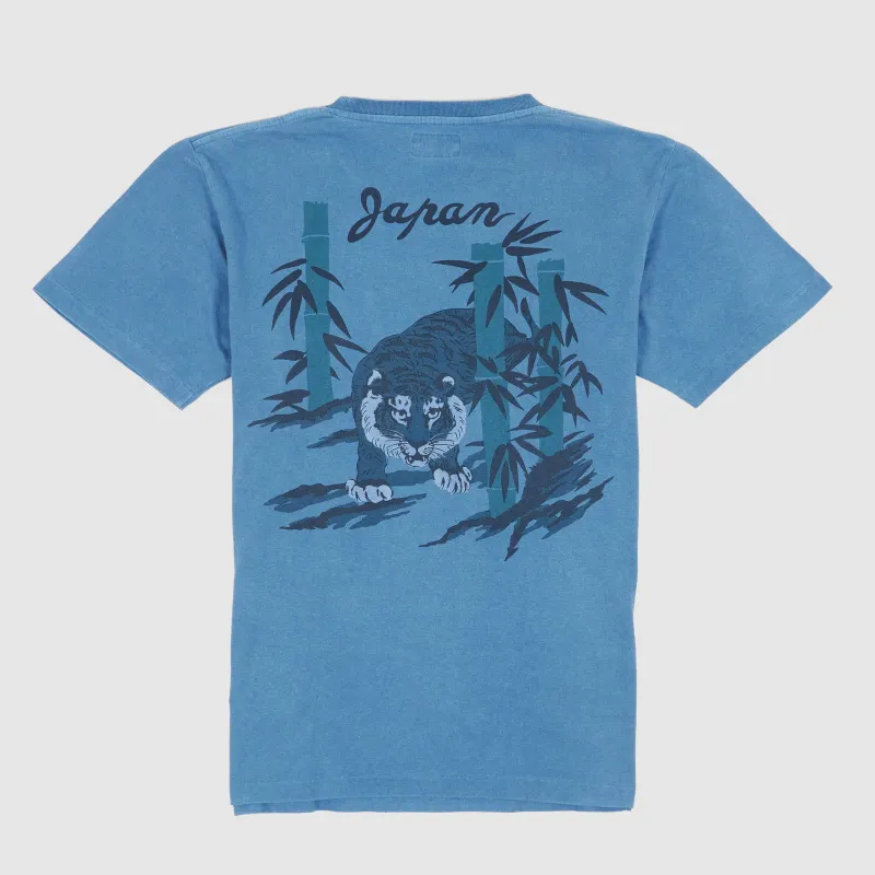 Blue Blue Japan Short Sleeve Crew Neck Indigo T-Shirt sold by DeeCee style
