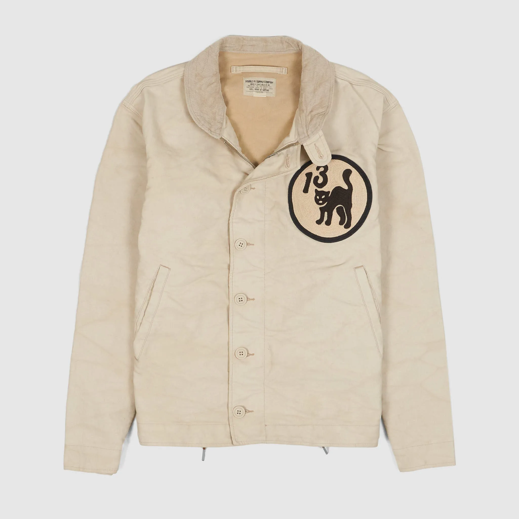 Double RL Hand Embroidered Cotton Deck Jacket sold by DeeCee style