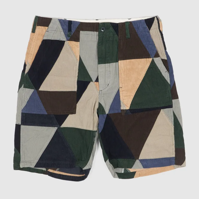 Engineered Garments Corduroy Triangle Patchwork Shorts sold by DeeCee style