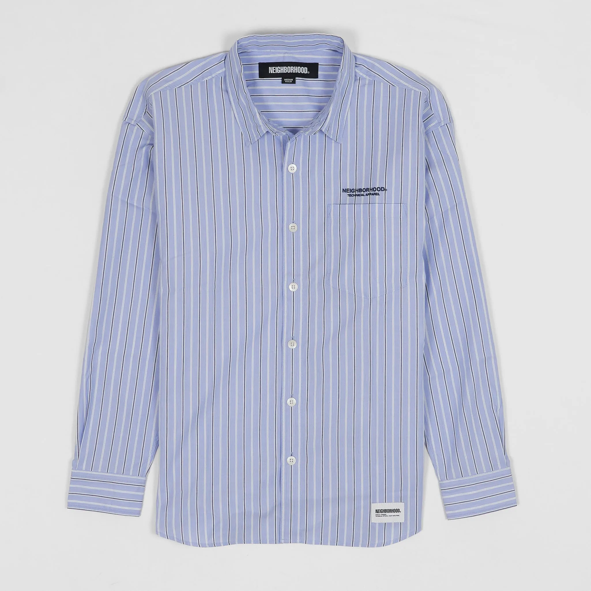 Neighborhood Embroidered Striped Long Sleeve Classic Shirt sold by DeeCee style