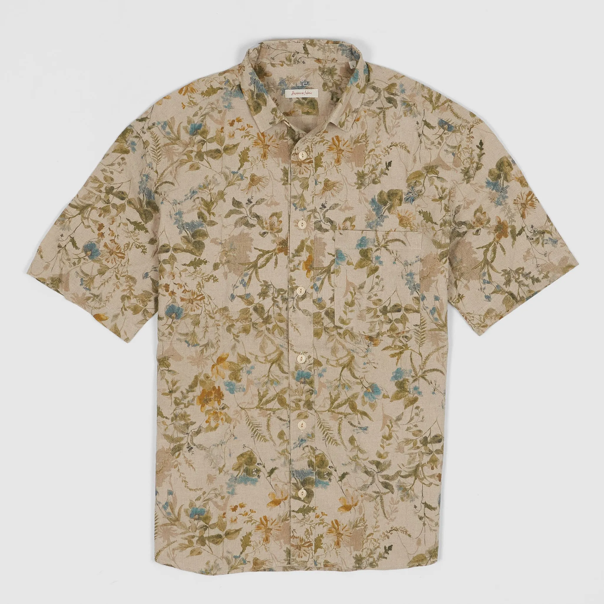 A.B.C.L Short Sleeve Printed Linen Shirt sold by DeeCee style
