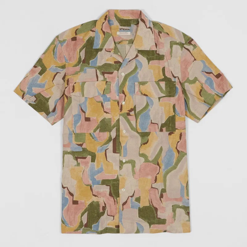 A.B.C.L Short Sleeve Camp Collar  Printed Linen Shirt sold by DeeCee style