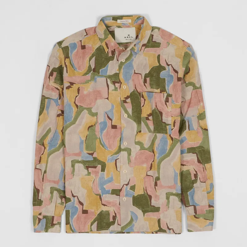 A.B.C.L Long Sleeve Printed Linen Shirt sold by DeeCee style