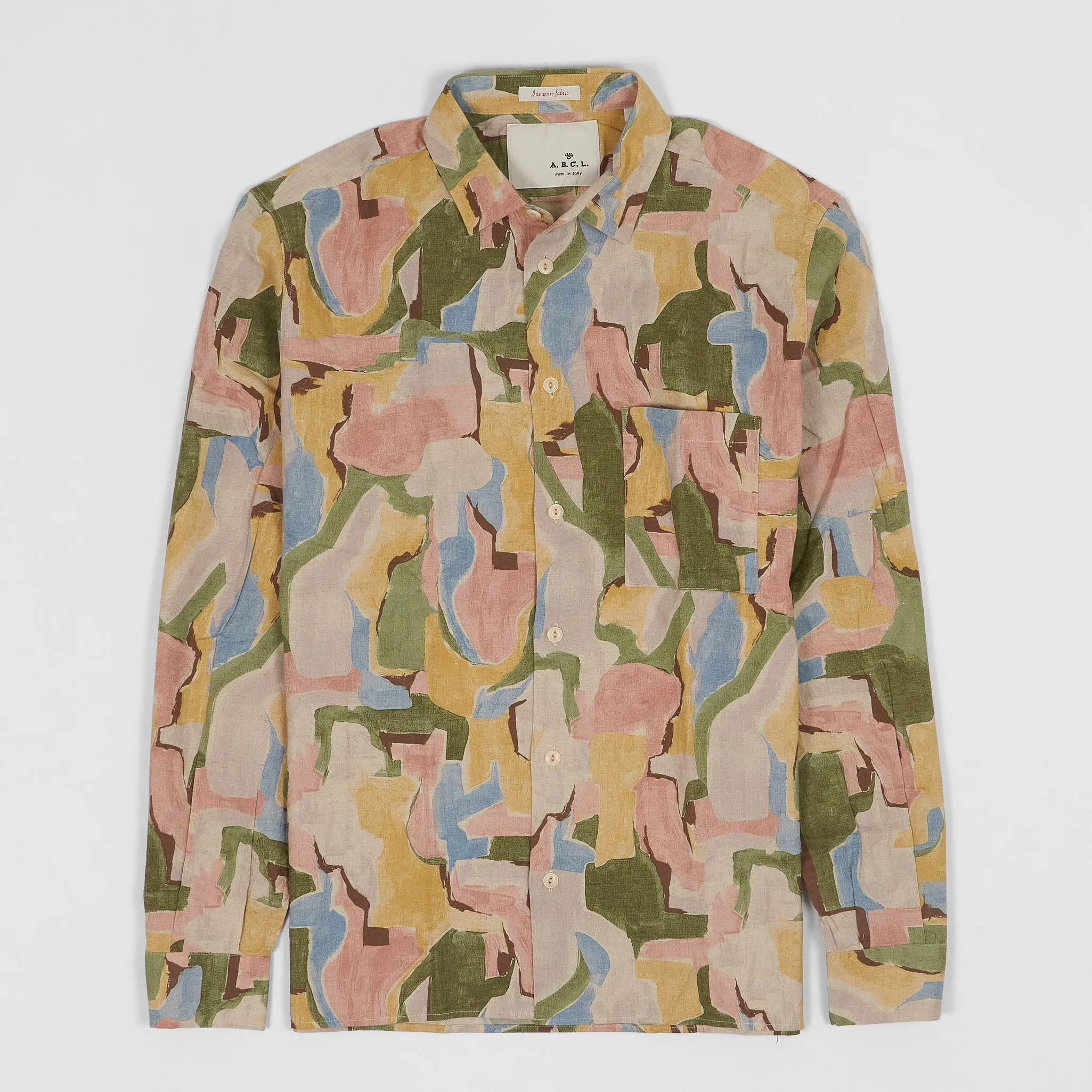 A.B.C.L Long Sleeve Printed Linen Shirt sold by DeeCee style