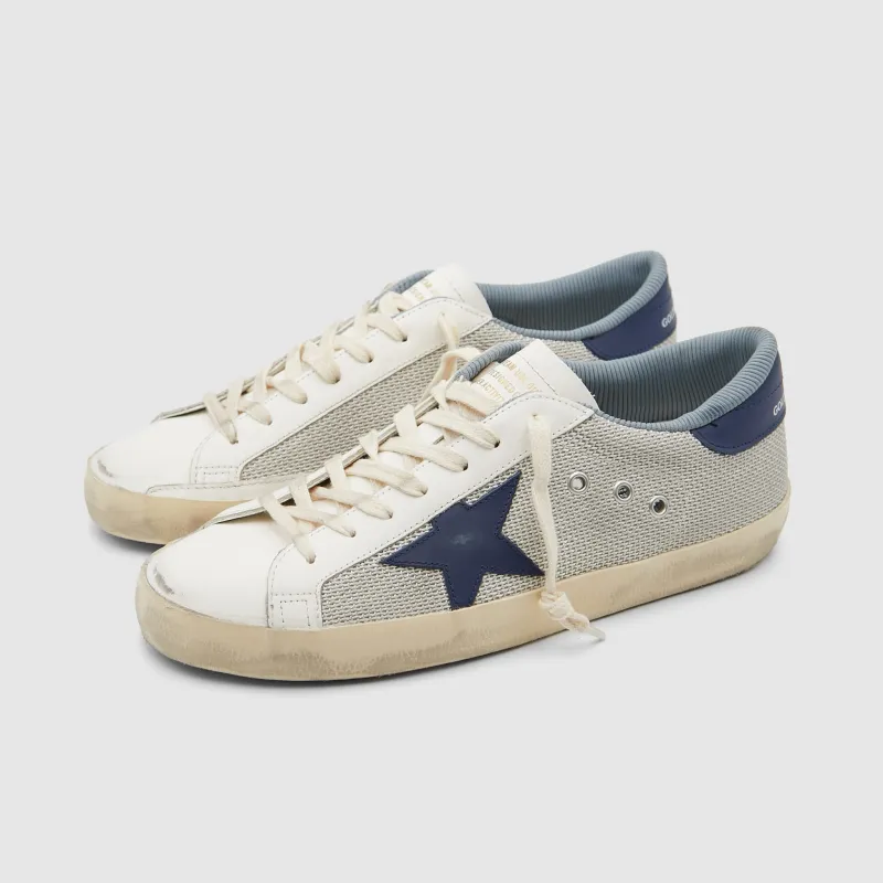 Golden Goose Ball Star Light Silver Blue White Sneakers sold by DeeCee style