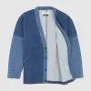 FDMTL Washed Shashiko Patchwork Cardigan sold by DeeCee style