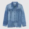FDMTL Denim Patchwork 3-YR -Washed Denim Blazer Jacket sold by DeeCee style