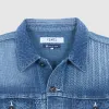 FDMTL Denim Patchwork 3-YR -Washed Denim Blazer Jacket sold by DeeCee style