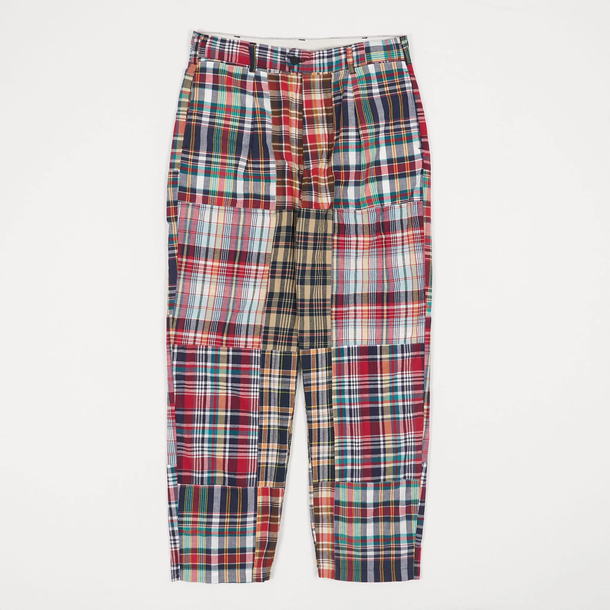 Engineered Garments Square Madras Patchwork Chino Pants sold by DeeCee style