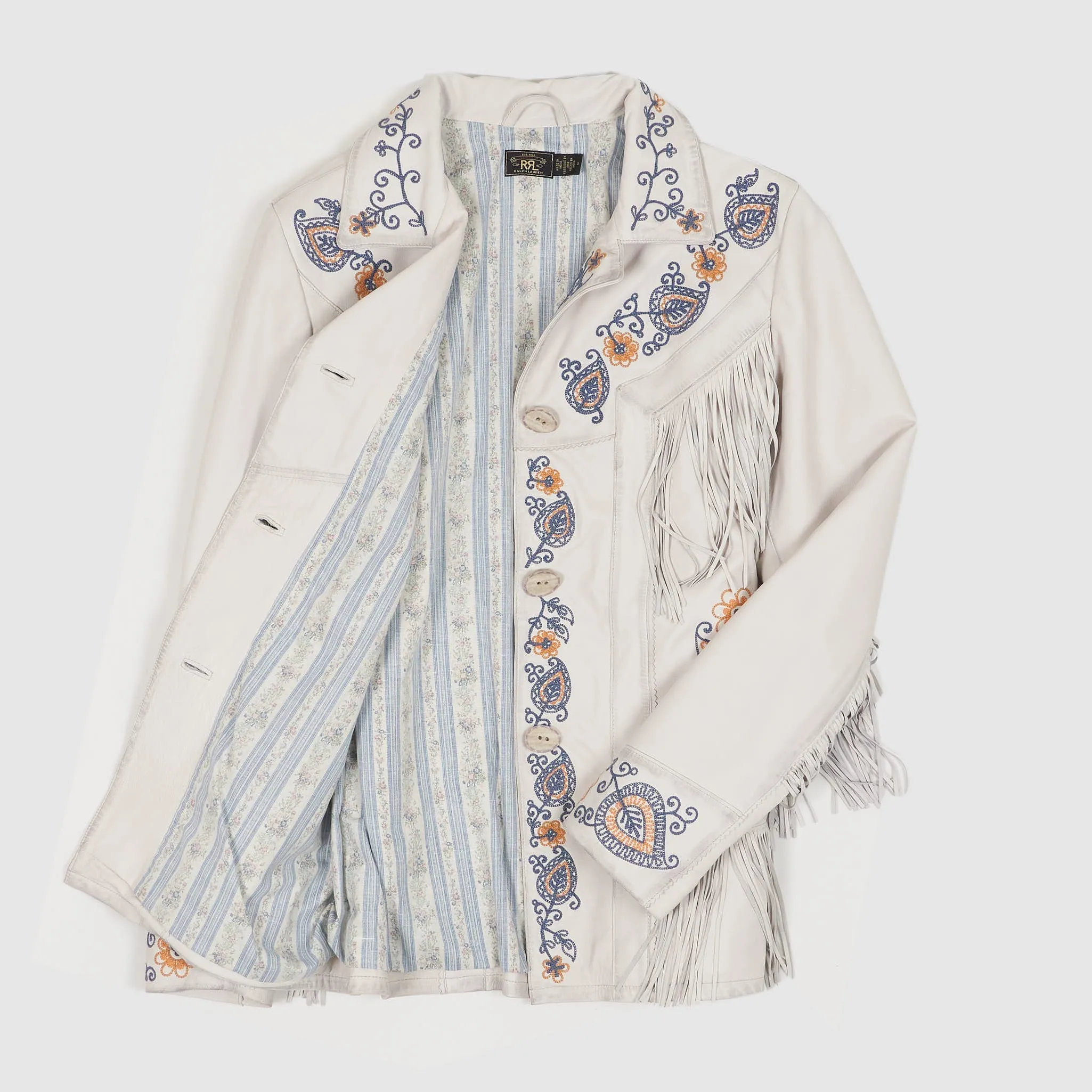 Double RL Ladies Fringed & Embroidered Leather Jacket sold by DeeCee style product image thumbnail 2