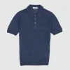 Gran Sasso Short Sleeve Linen Polo Shirt sold by DeeCee style