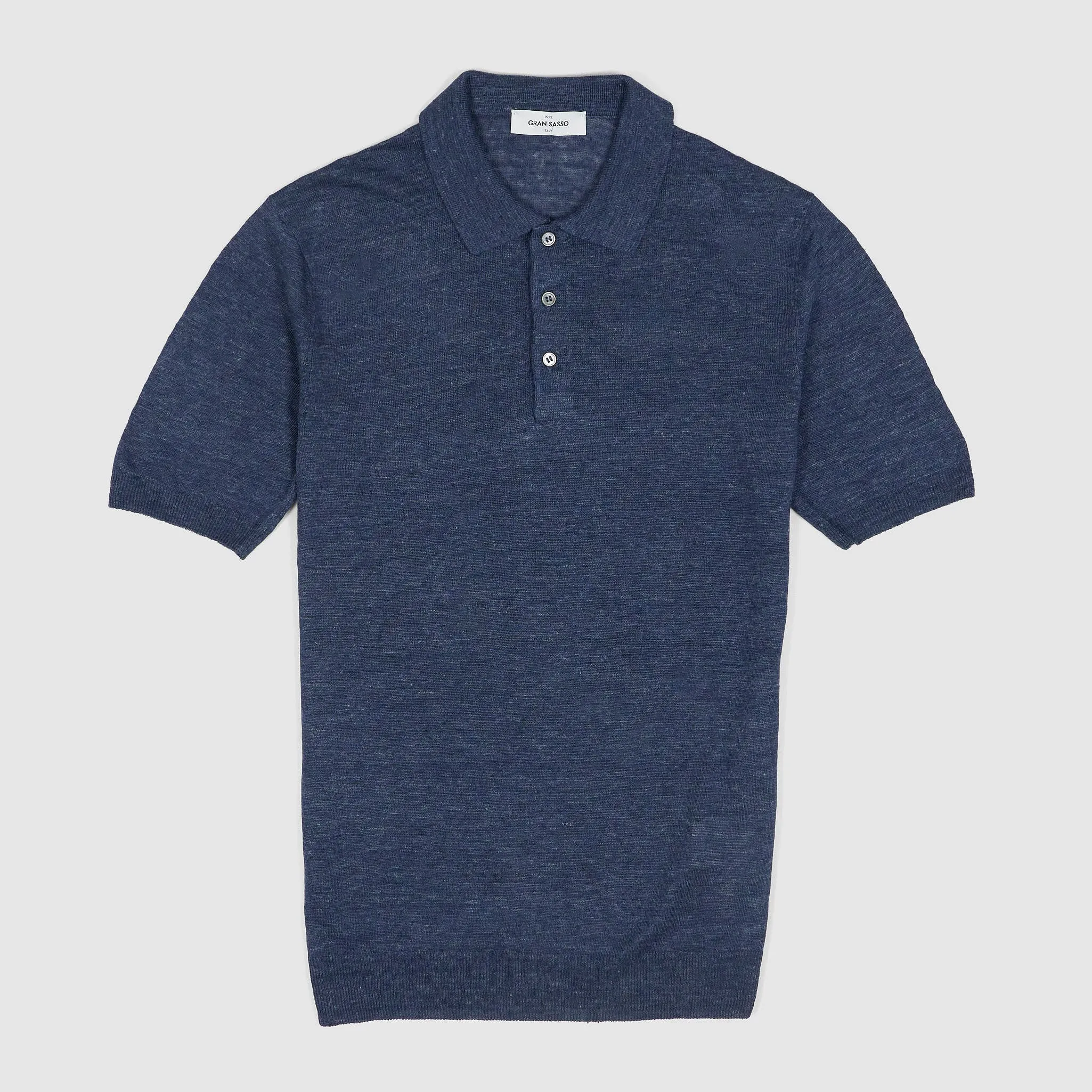 Gran Sasso Short Sleeve Linen Polo Shirt sold by DeeCee style product image thumbnail 5
